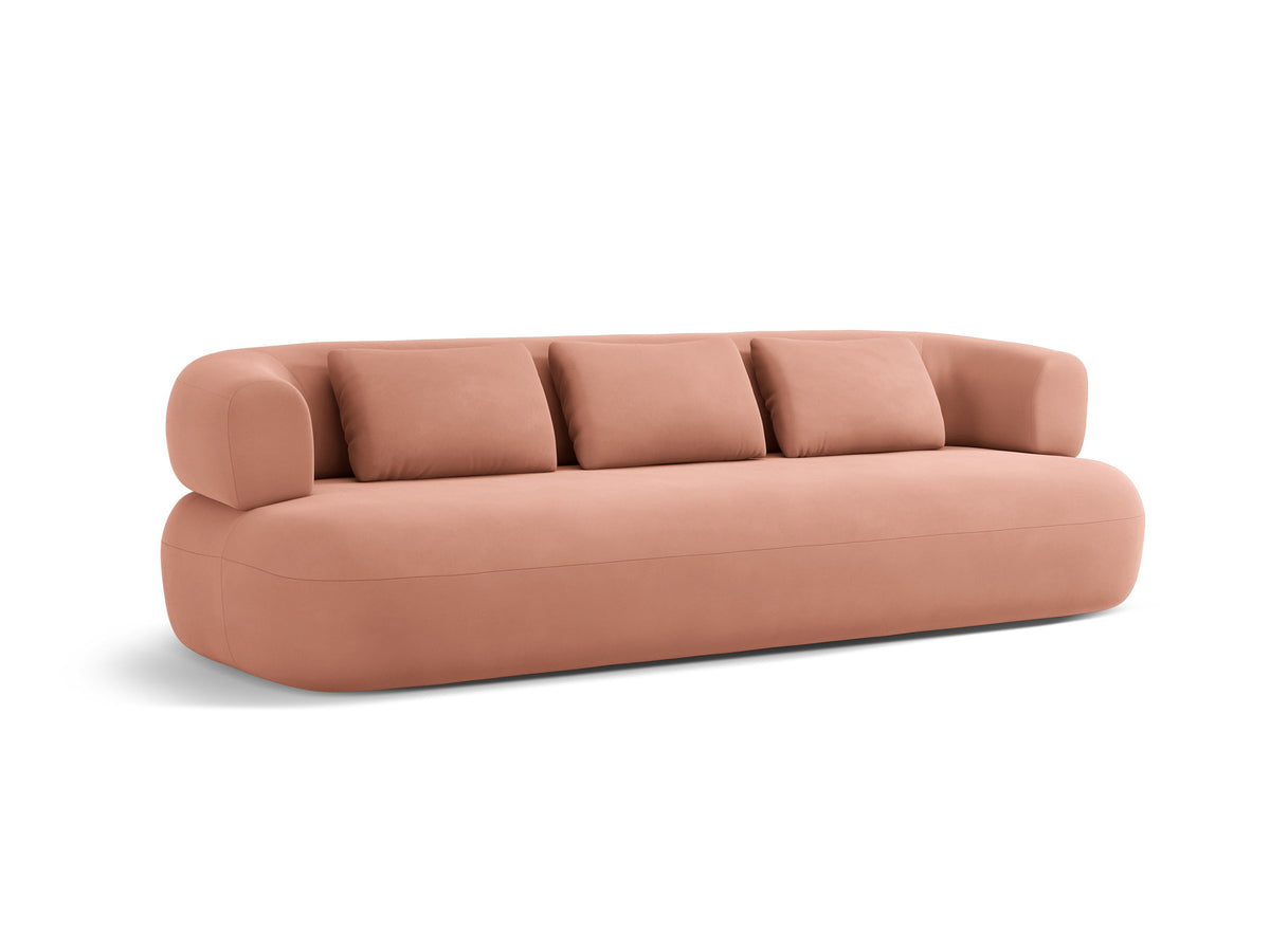 Jenny Velour Sofa 4 Sitzer in Pink-Salvador präsentiert im Onlineshop von KAQTU Design AG. 4er Sofa ist von Micadoni