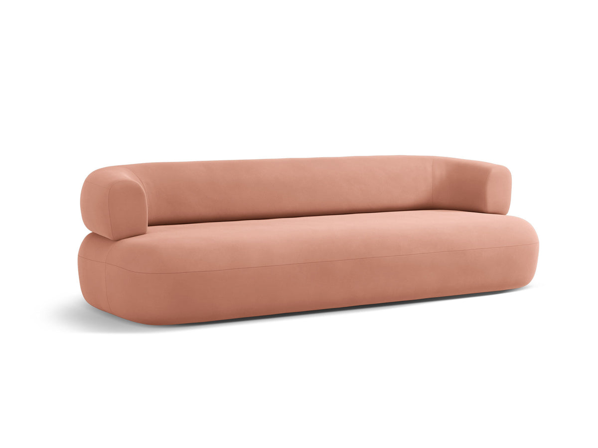 Jenny Velour Sofa 4 Sitzer in Pink-Salvador präsentiert im Onlineshop von KAQTU Design AG. 4er Sofa ist von Micadoni