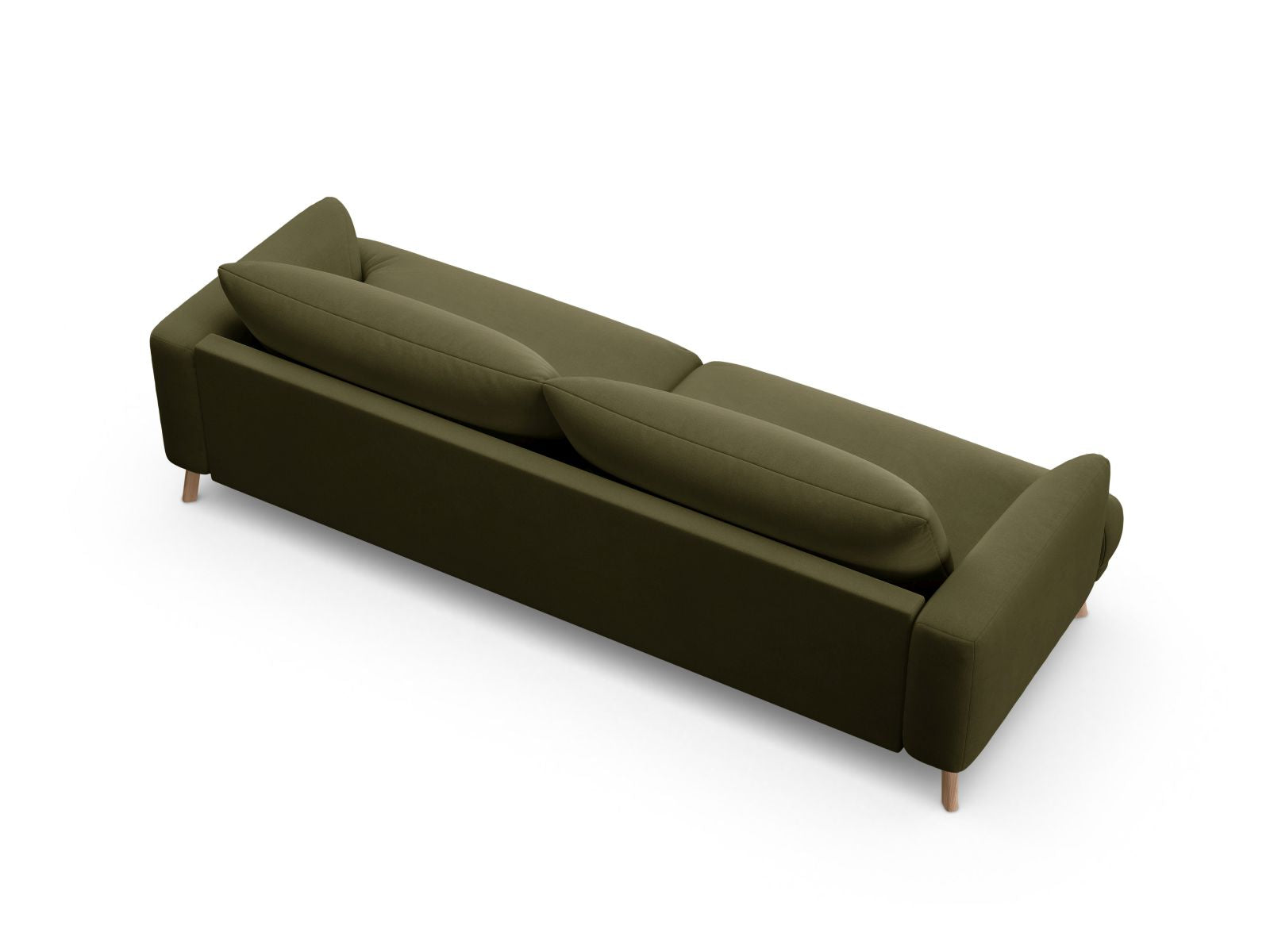 Elegantes 4-Sitzer Sofa Naomi in modernem Grünton, ideal für komfortable Wohnräume und gesellige Stunden mit Freunden.