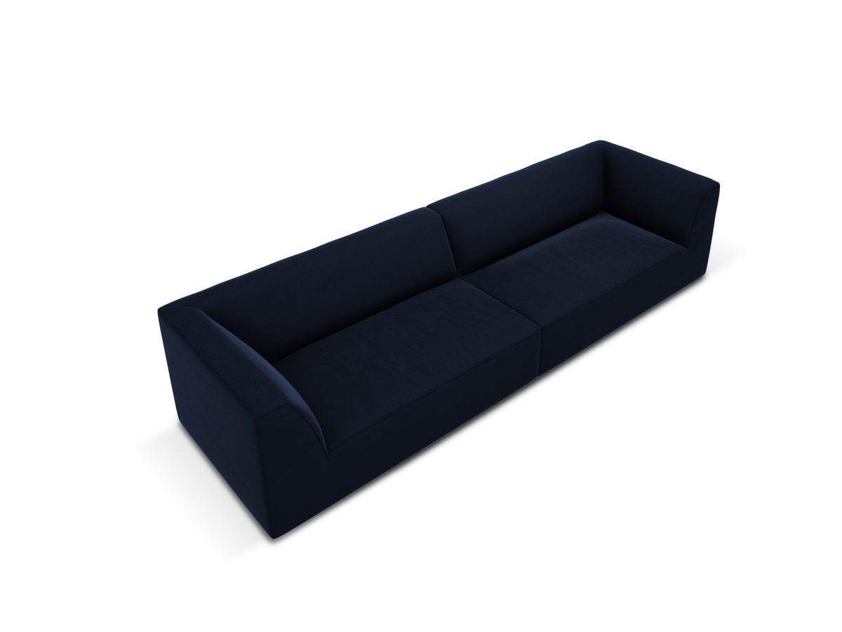 Ruby Velour Sofa 4 Sitzer in Royal Blue-Salvador präsentiert im Onlineshop von KAQTU Design AG. 4er Sofa ist von Micadoni