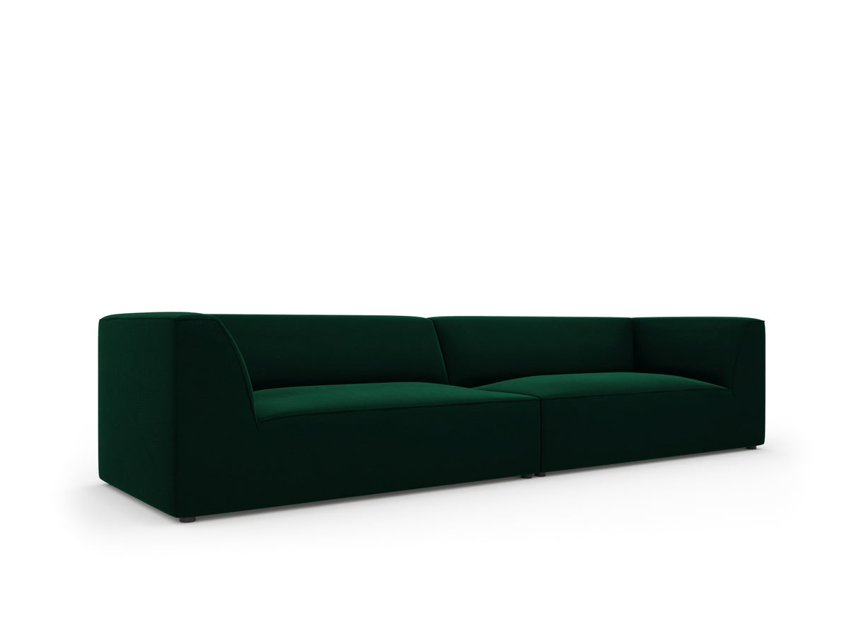 Ruby Velour Sofa 4 Sitzer in Bottle Green-Salvador präsentiert im Onlineshop von KAQTU Design AG. 4er Sofa ist von Micadoni