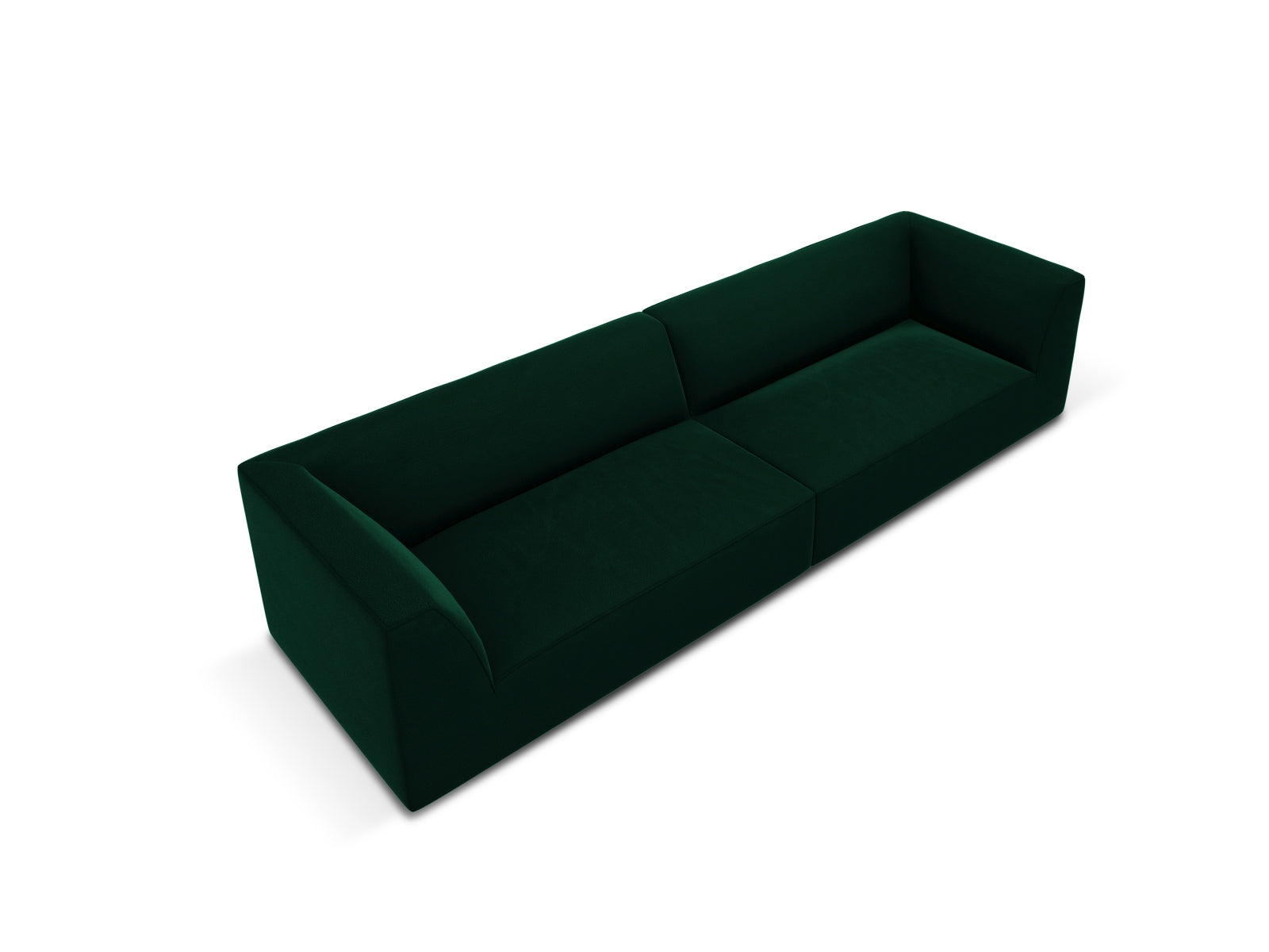 Luxuriöses 4-Sitzer Sofa in edlem Ruby Velours, perfekt für moderne Wohnräume. Hochwertige Verarbeitung von Micadoni.