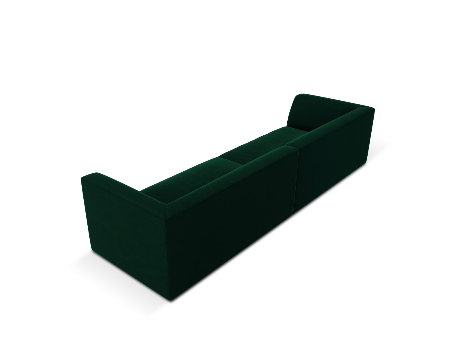 Elegantes 4-Sitzer Sofa aus weichem Ruby Velours, ideal für stilvolle Wohnzimmer. Hochwertige Materialien und modernes Design von Micadoni.