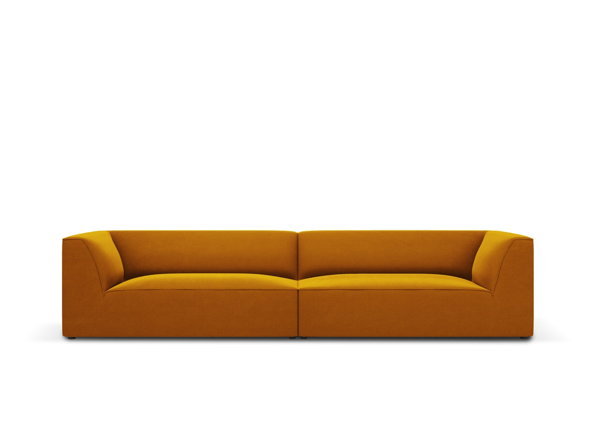 Ruby Velour Sofa 4 Sitzer in Yellow-Salvador präsentiert im Onlineshop von KAQTU Design AG. 4er Sofa ist von Micadoni