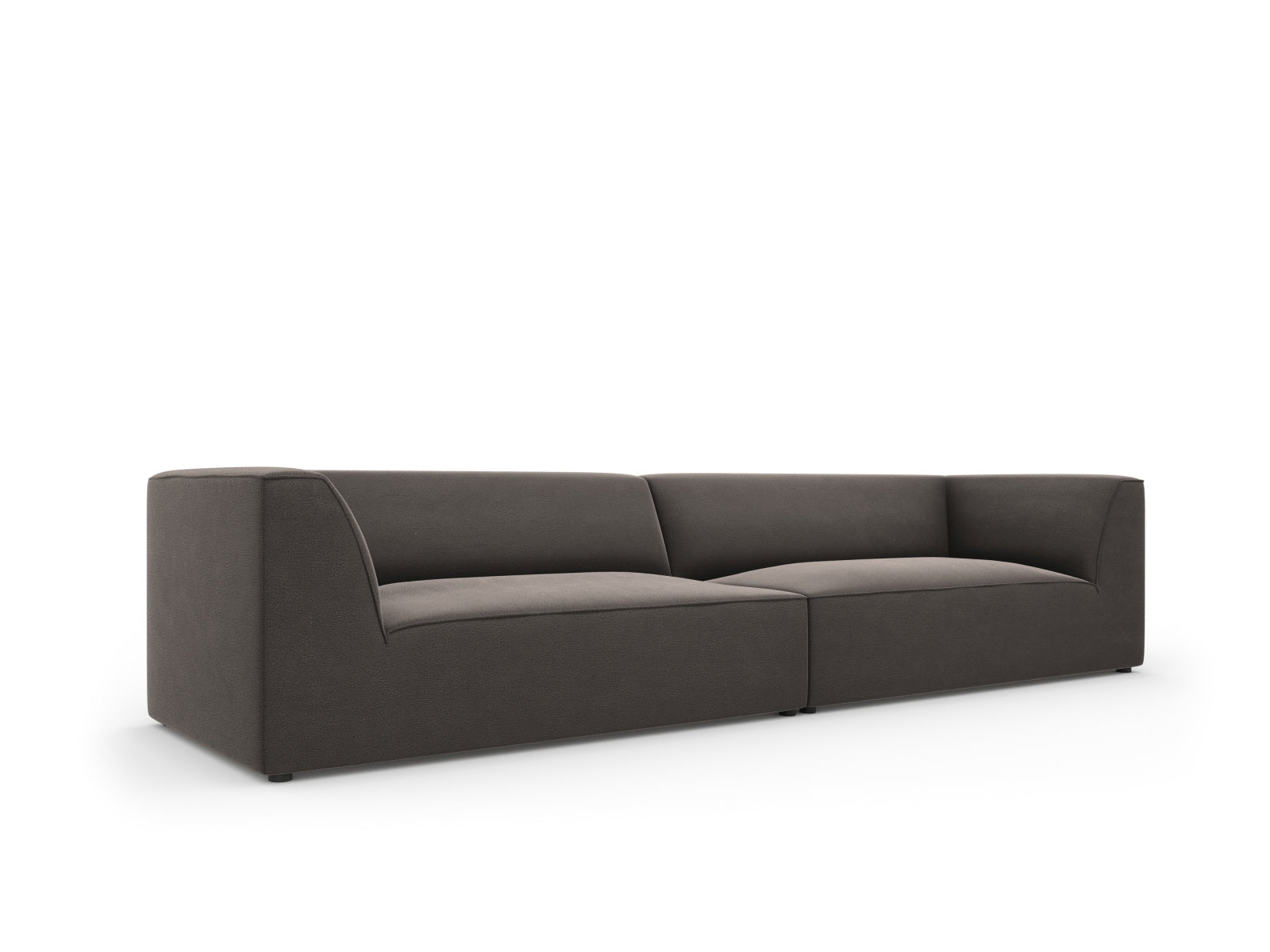 Elegantes 4-Sitzer Sofa in edlem Ruby Velours, Dunkelgrau, von Micadoni – ideal für stilvolle Wohnräume und gemütliche Abende.