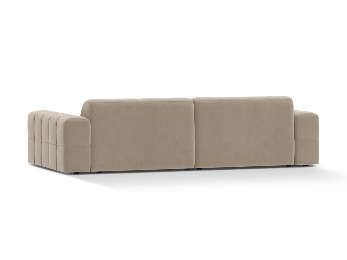 4-Sitzer Sofa Jennifer in Dark Beige-Bluvel präsentiert im Onlineshop von KAQTU Design AG. 4er Sofa ist von Micadoni