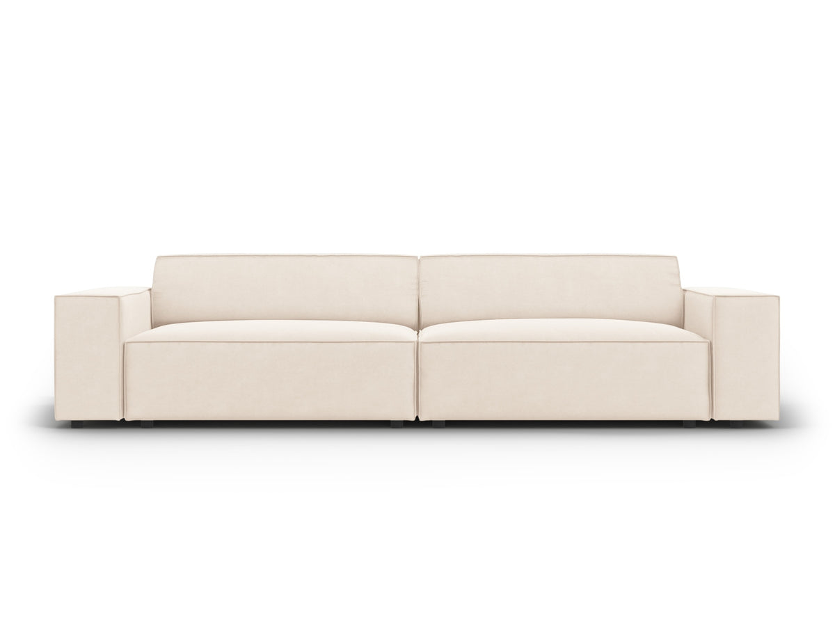 Jodie Velour modulares Sofa 4 Sitzer in Light Beige-Bluvel präsentiert im Onlineshop von KAQTU Design AG. 3er Sofa ist von Micadoni