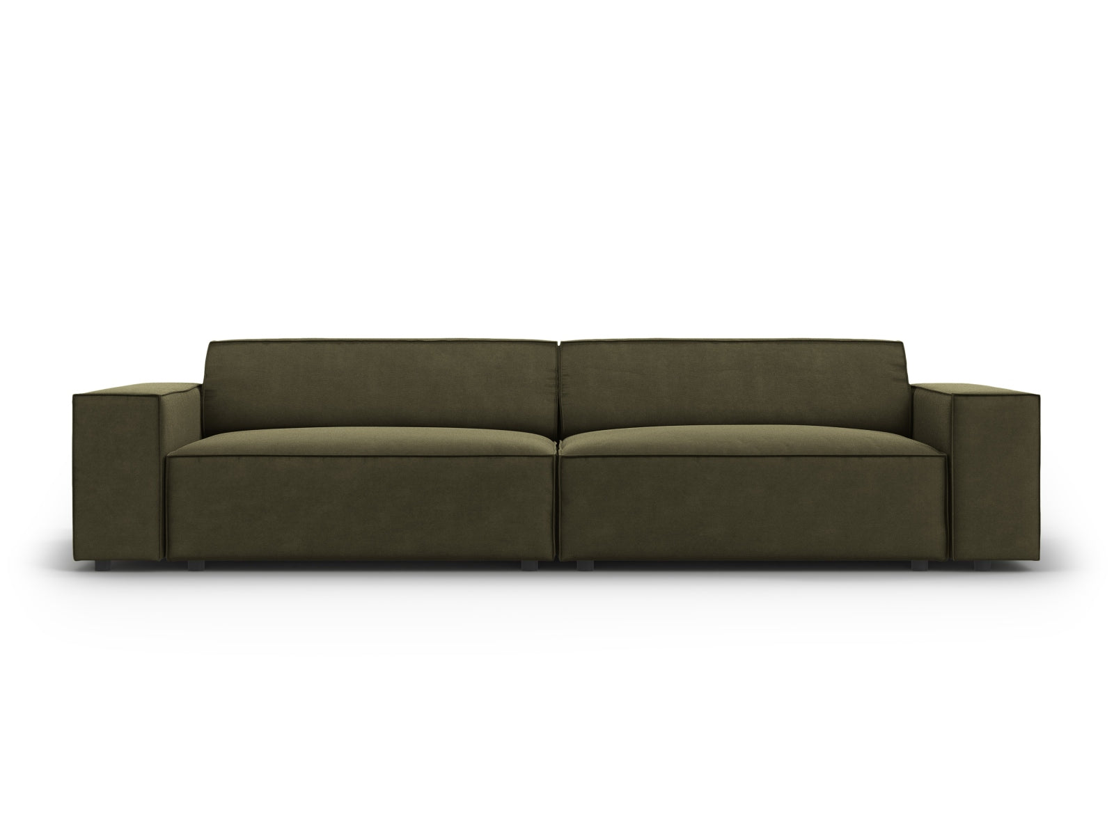 Jodie Velour modulares Sofa 4 Sitzer in Green präsentiert im Onlineshop von KAQTU Design AG. 3er Sofa ist von Micadoni