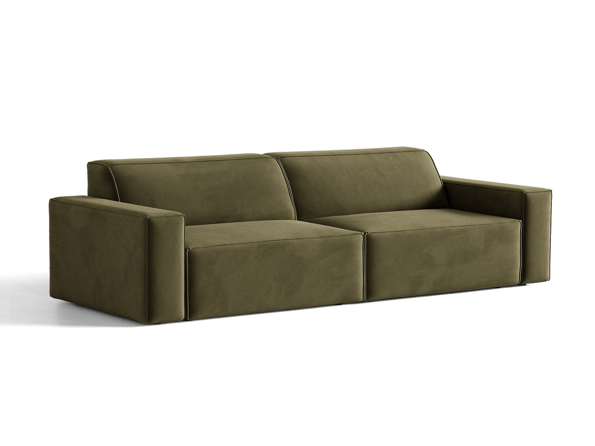 Jodie Velour modulares Sofa 4 Sitzer in Green-Bluvel präsentiert im Onlineshop von KAQTU Design AG. 4er Sofa ist von Micadoni