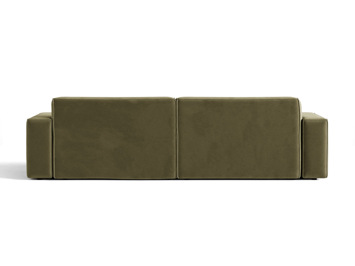 Jodie Velour modulares Sofa 4 Sitzer in Green-Bluvel präsentiert im Onlineshop von KAQTU Design AG. 4er Sofa ist von Micadoni