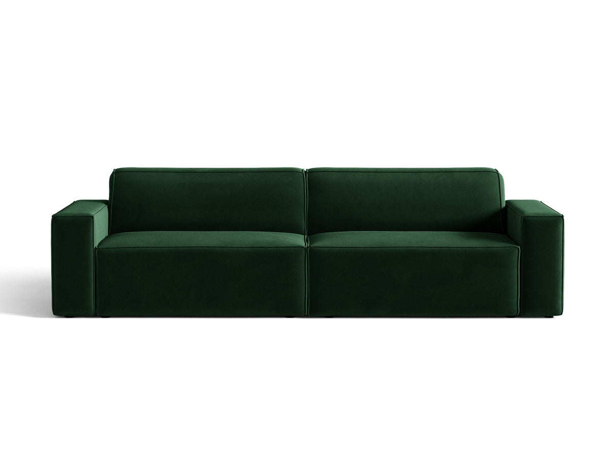 Jodie Velour modulares Sofa 4 Sitzer in Bottle Green-Bluvel präsentiert im Onlineshop von KAQTU Design AG. 4er Sofa ist von Micadoni