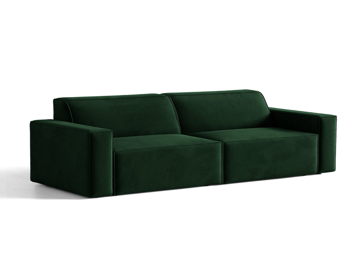 Jodie Velour modulares Sofa 4 Sitzer in Bottle Green-Bluvel präsentiert im Onlineshop von KAQTU Design AG. 4er Sofa ist von Micadoni