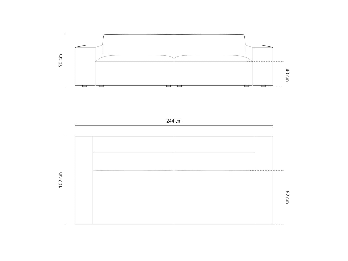 Jodie Velour modulares Sofa 4 Sitzer in Bottle Green-Bluvel präsentiert im Onlineshop von KAQTU Design AG. 3er Sofa ist von Micadoni