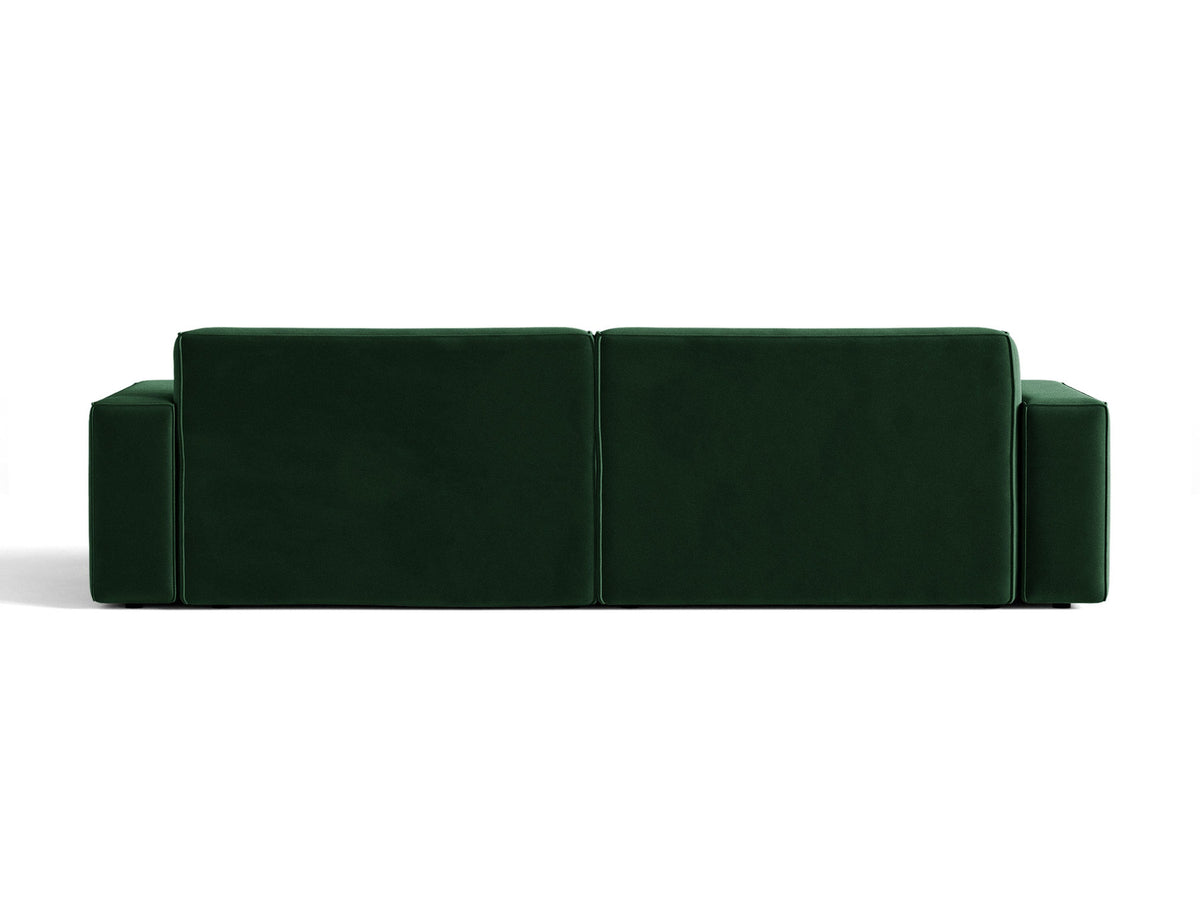 Jodie Velour modulares Sofa 4 Sitzer in Bottle Green-Bluvel präsentiert im Onlineshop von KAQTU Design AG. 4er Sofa ist von Micadoni