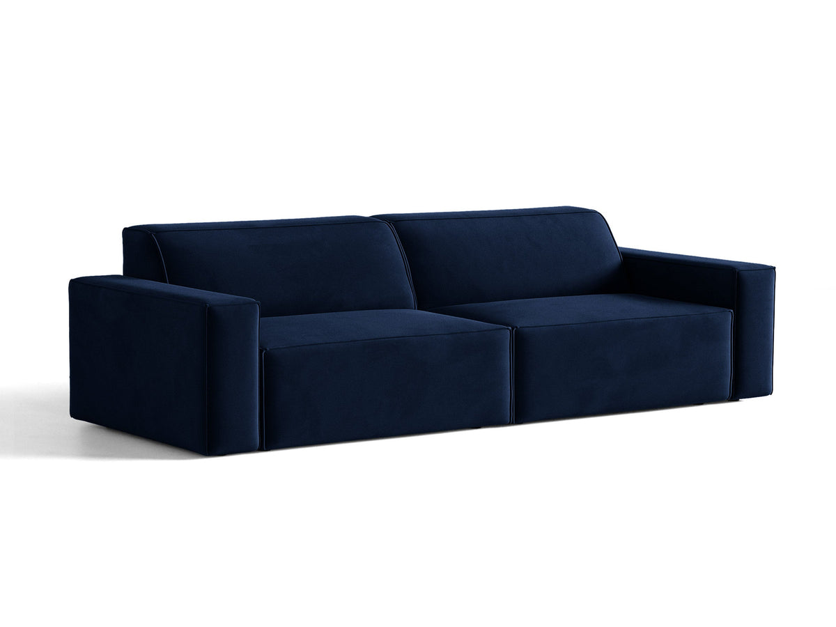 Jodie Velour modulares Sofa 4 Sitzer in Royal Blue-Bluvel präsentiert im Onlineshop von KAQTU Design AG. 4er Sofa ist von Micadoni