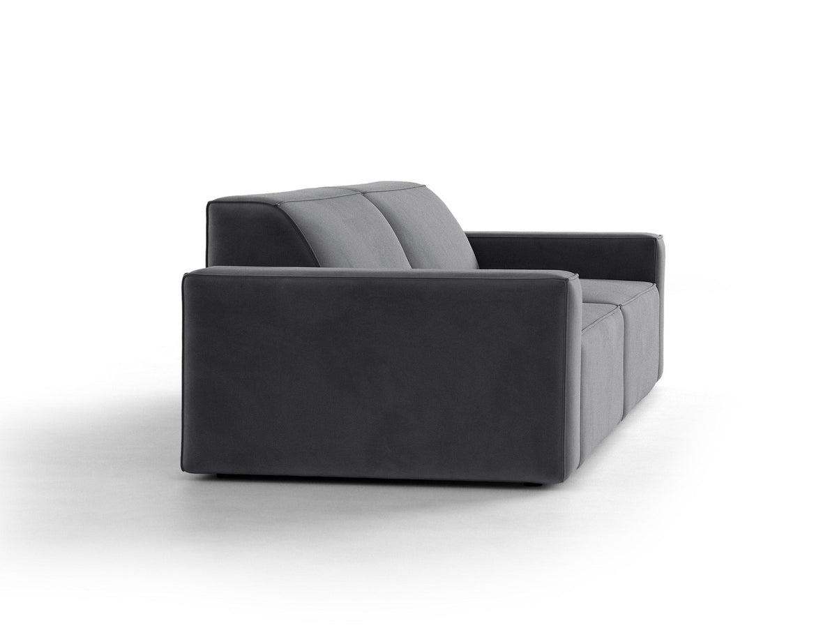 Jodie Velour modulares Sofa 4 Sitzer in Grey-Bluvel präsentiert im Onlineshop von KAQTU Design AG. 4er Sofa ist von Micadoni