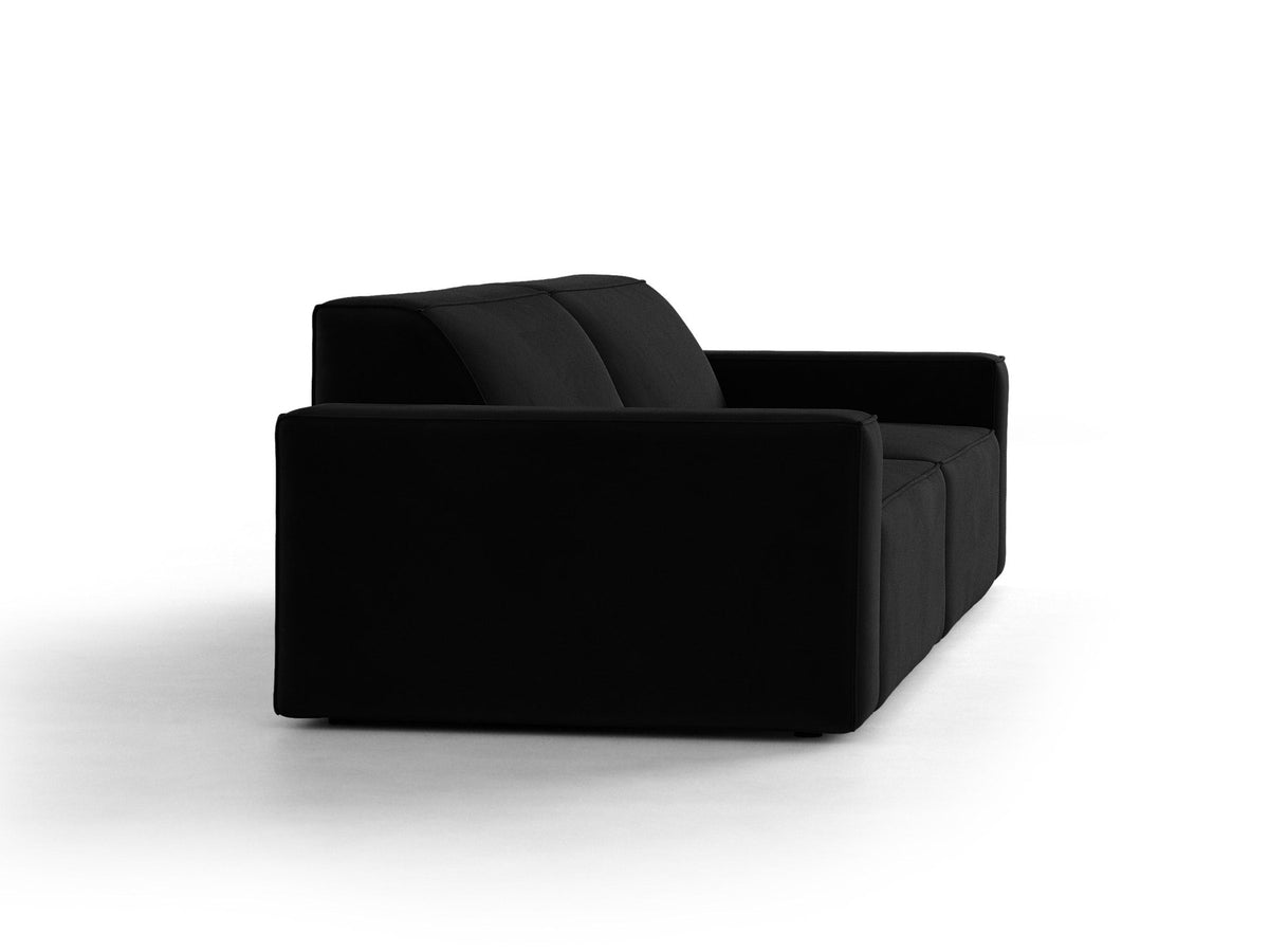 Jodie Velour modulares Sofa 4 Sitzer in Black-Bluvel präsentiert im Onlineshop von KAQTU Design AG. 4er Sofa ist von Micadoni