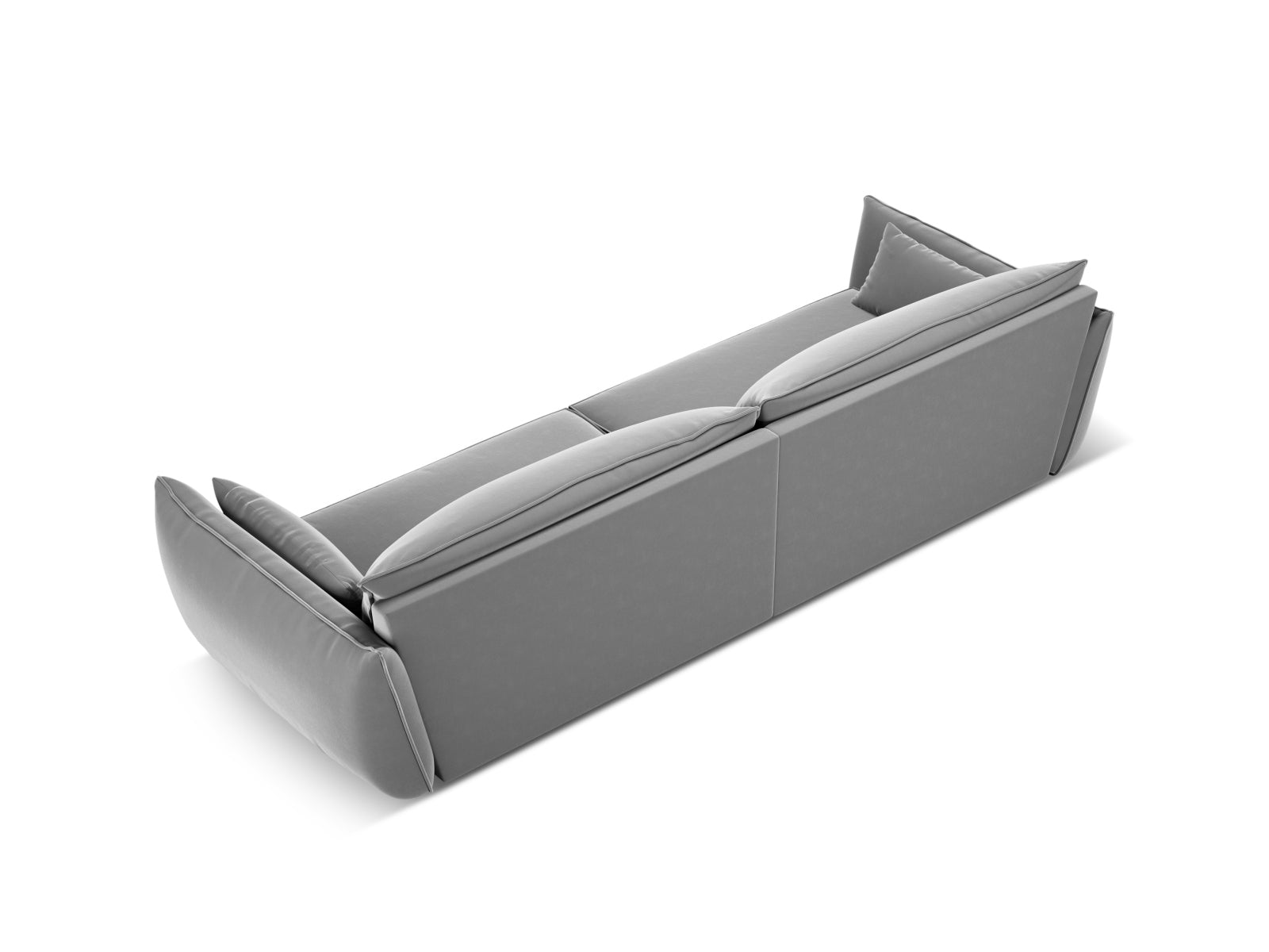 Stylisches Kaelle 4-Sitzer Sofa in Grey-Bluvel, perfekt für zeitgemäße Einrichtungen und gemütliche Abende. Hochwertige Verarbeitung von Micadoni.