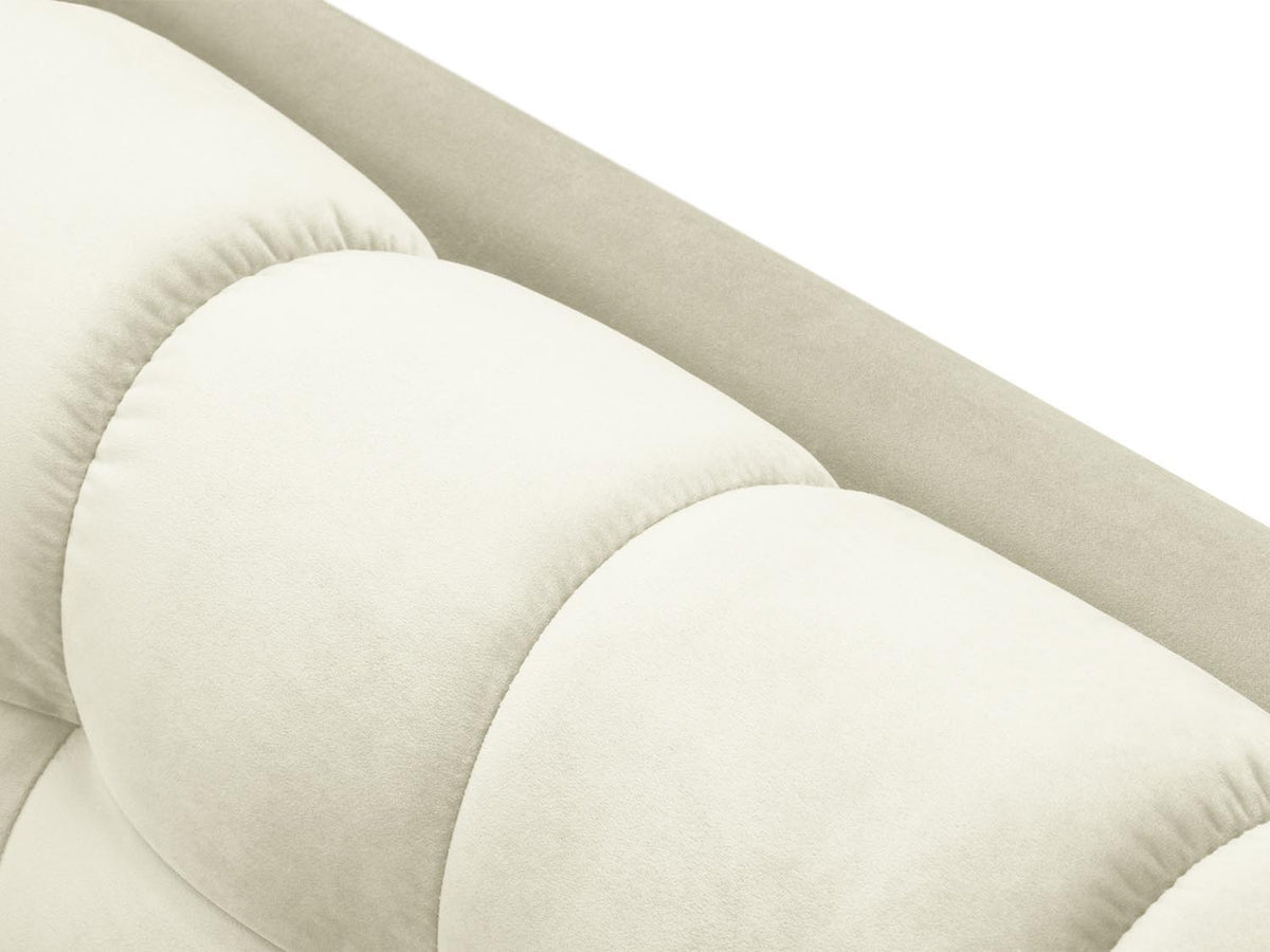 Mamaia Velour Sofa 4 Sitzer in Light Beige/Schwarz-Bluvel präsentiert im Onlineshop von KAQTU Design AG. 4er Sofa ist von Micadoni
