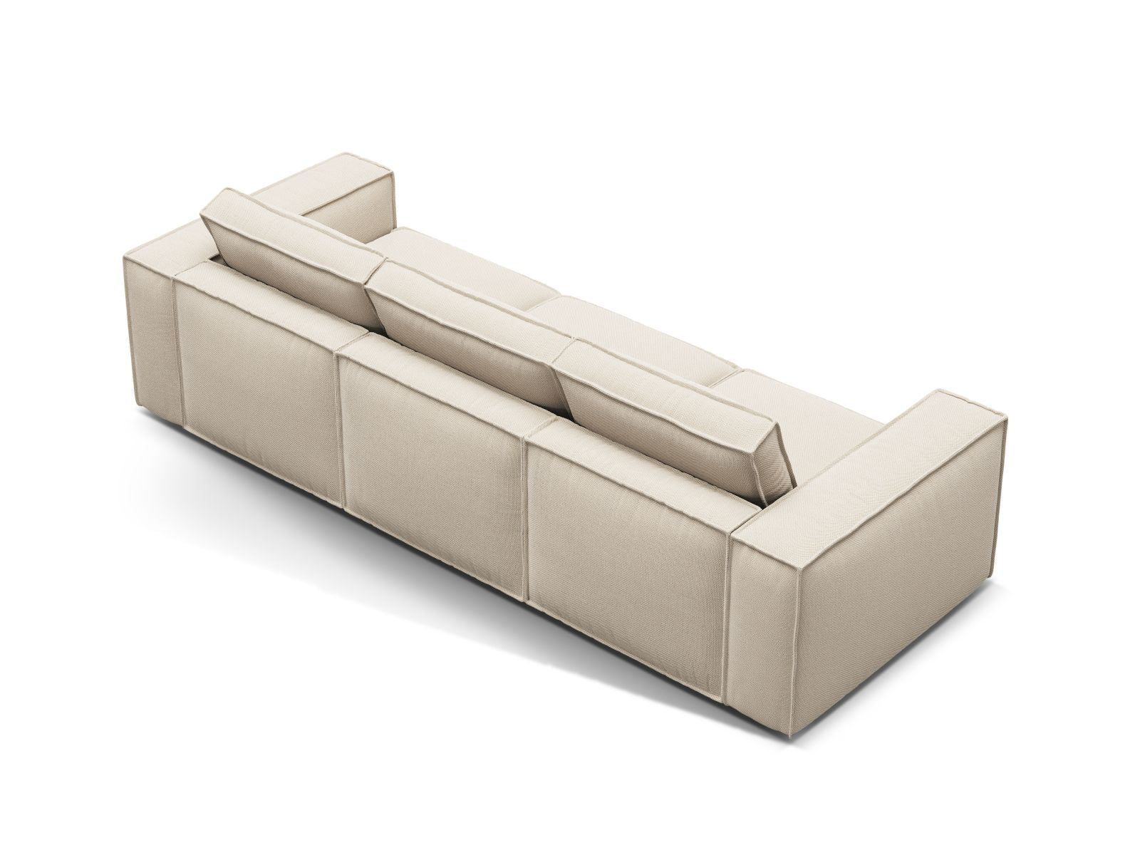 Beige 4-Sitzer Sofa Pola von Micadoni, stilvolles und anpassbares Sofa für gemütliche Abende und gesellige Runden.