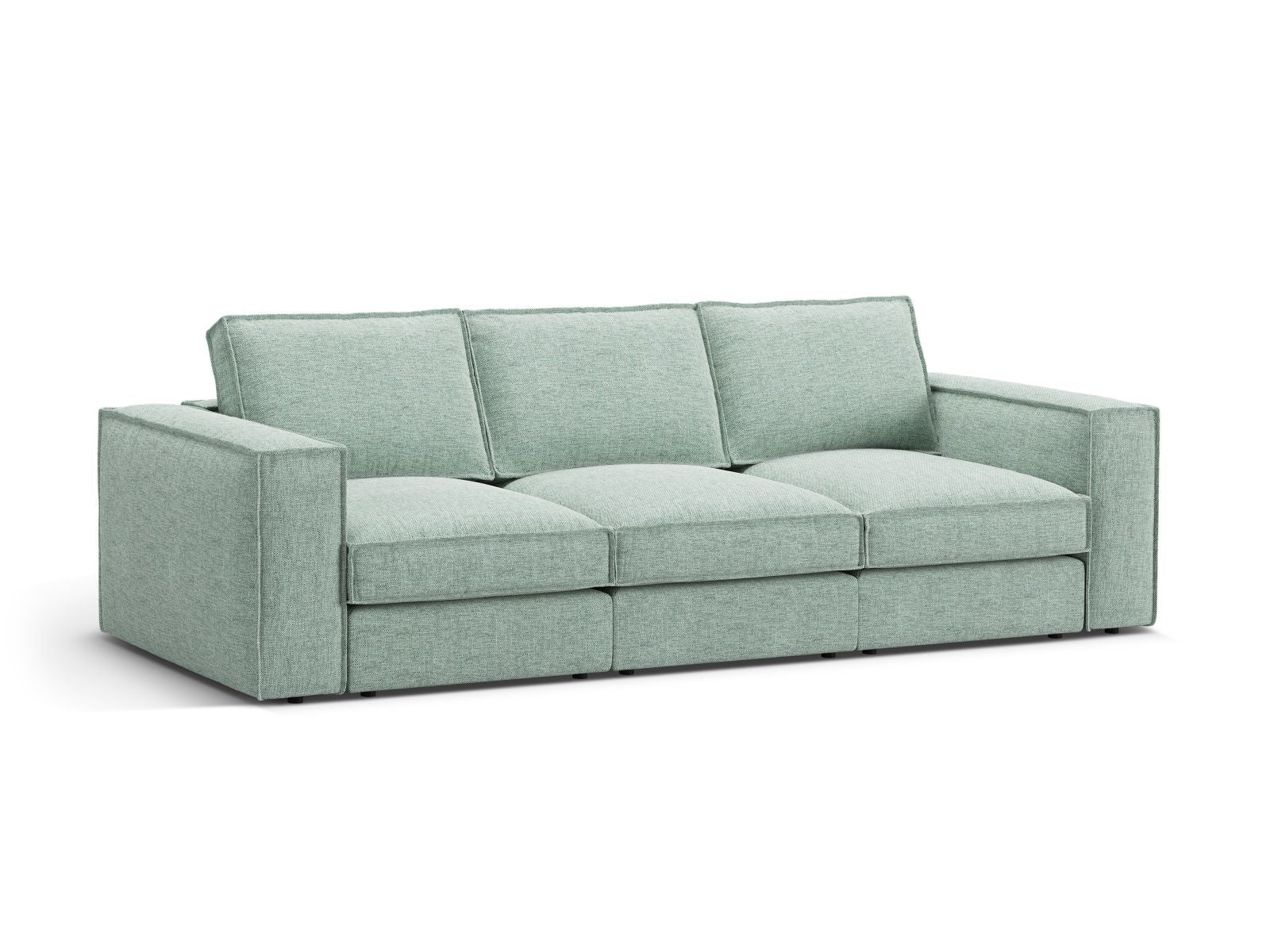 Elegantes 4-Sitzer Sofa Pola in Mint-Babel, ideal für stilvolle Wohnräume, erhältlich bei KAQTU Design AG.