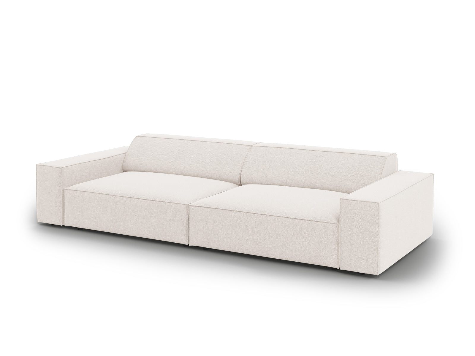 Elegantes 4-Sitzer Sofa Jodie in zartem Beige, ideal für stilvolle Wohnräume und entspannte Abende, erhältlich bei Micadoni.