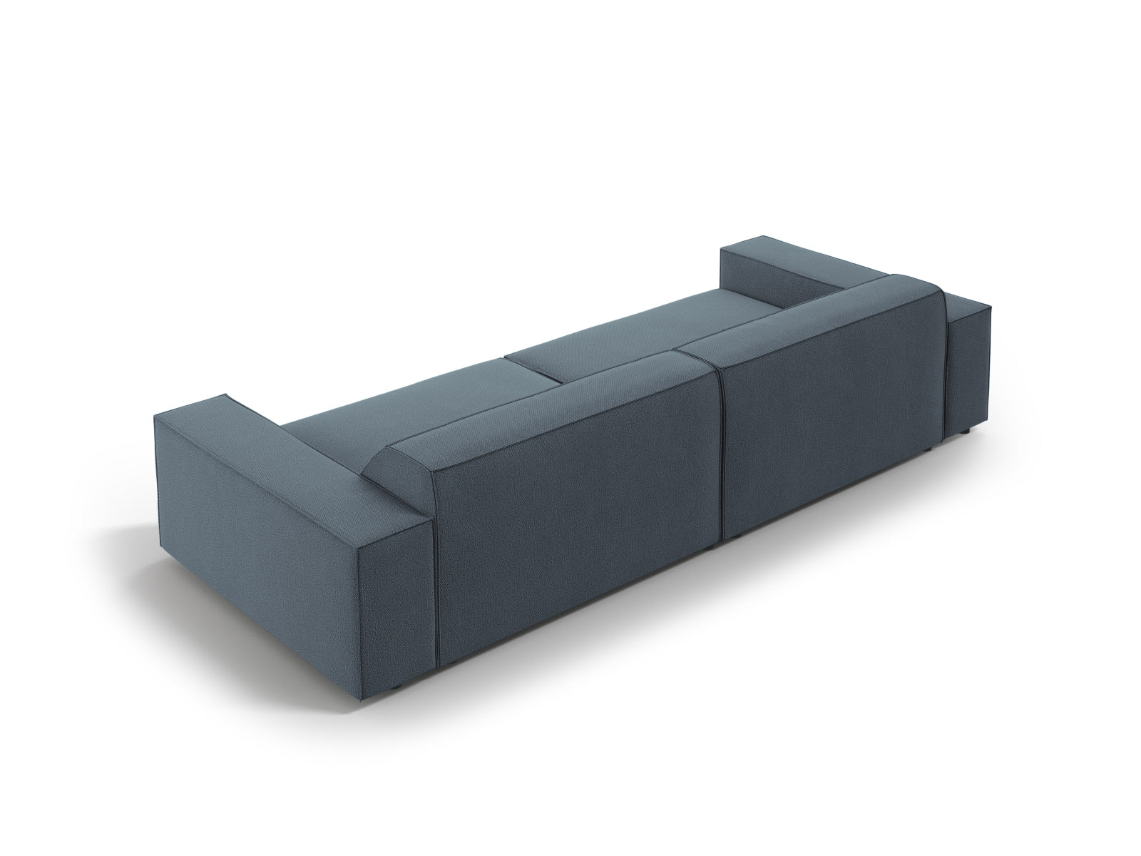 Modulares 4-Sitzer Sofa Jodie in ansprechendem Blau, perfekt für zeitgemäße Einrichtungen und vielseitige Wohnkonzepte von Micadoni.