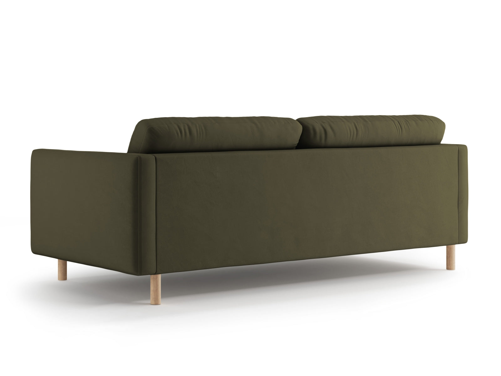 Luxuriöses 4-Sitzer Eden Velour Sofa in edlem Moosgrün, perfekt für stilvolle Wohnzimmer und entspannte Stunden mit Freunden.