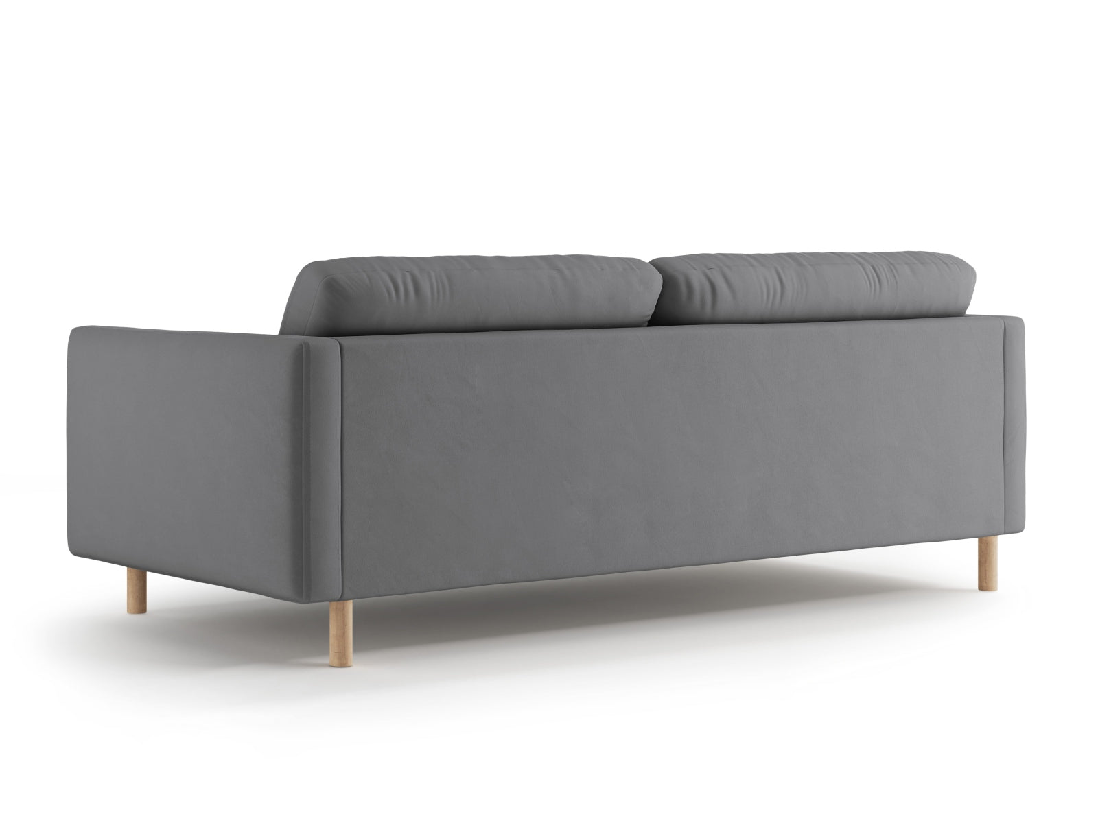 Luxuriöses 4-Sitzer Velour Sofa Eden von Micadoni in edlem Grau, perfekt für stilvolle Wohnzimmer und entspannte Stunden.