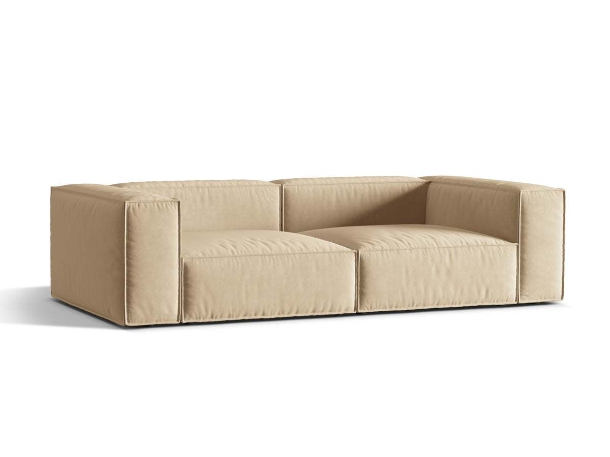 Nuria Velour Sofa 4 Sitzer in Nude-Paris präsentiert im Onlineshop von KAQTU Design AG. 4er Sofa ist von Micadoni