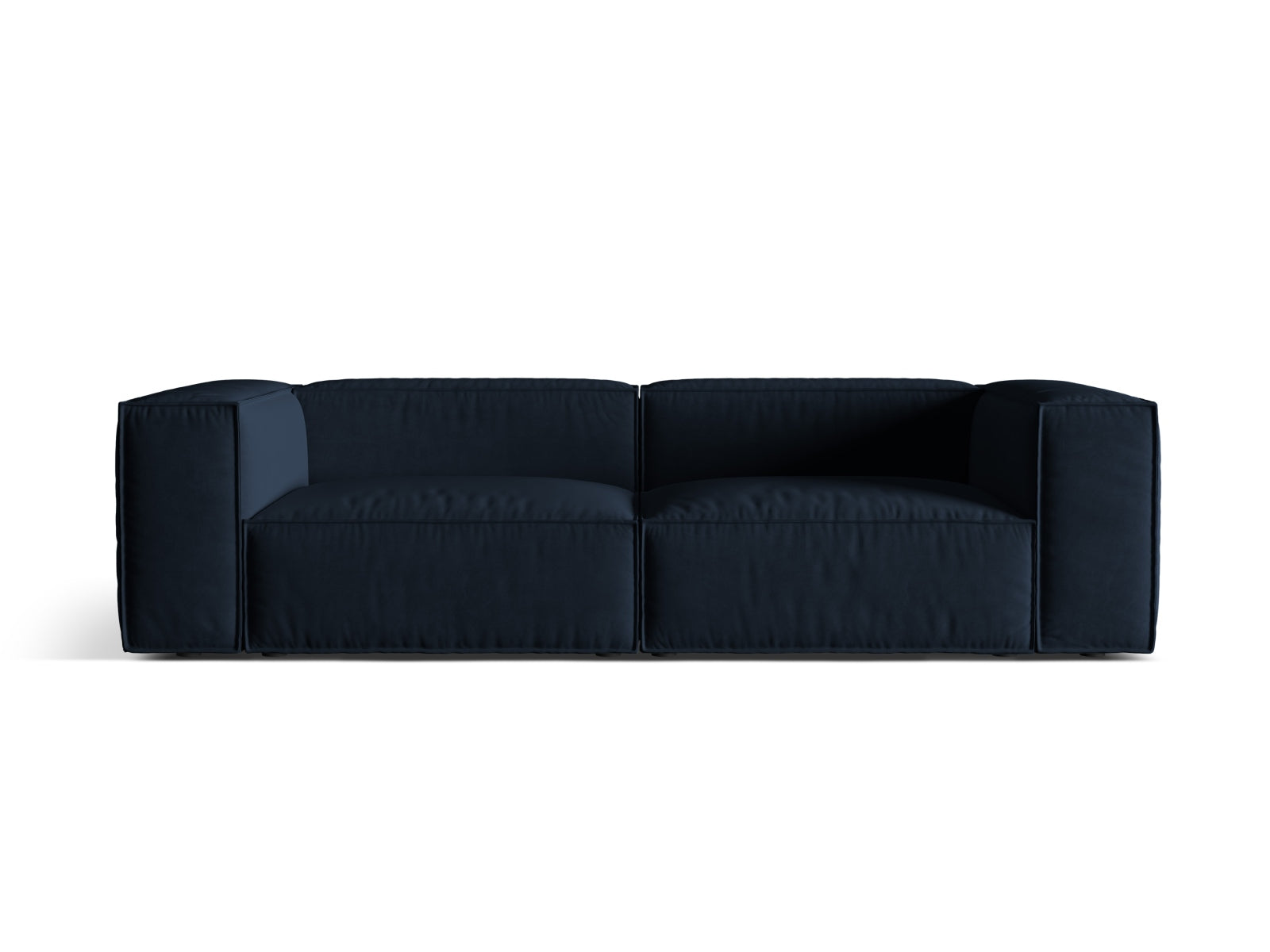 Nuria Velour Sofa 4 Sitzer in Dark Blue präsentiert im Onlineshop von KAQTU Design AG. 4er Sofa ist von Micadoni