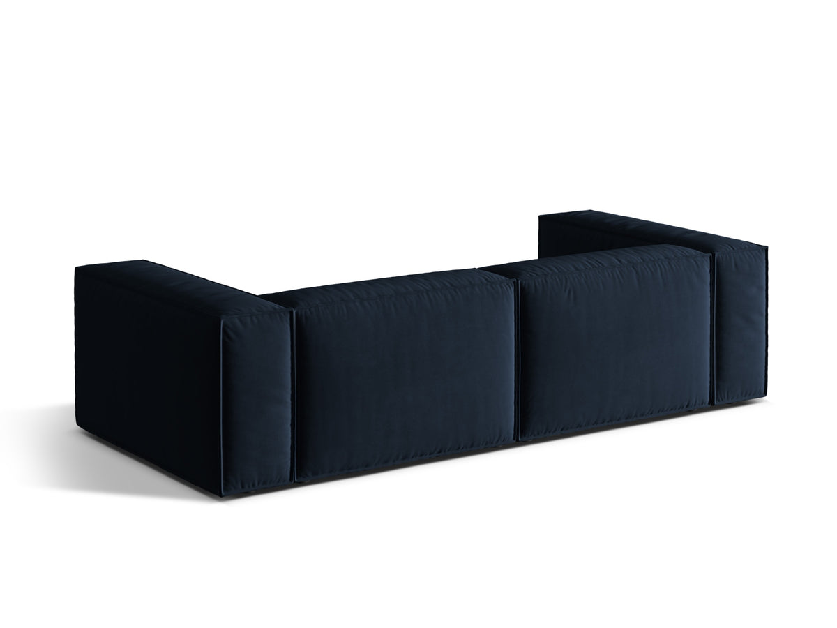 Nuria Velour Sofa 4 Sitzer in Dark Blue-Paris präsentiert im Onlineshop von KAQTU Design AG. 4er Sofa ist von Micadoni