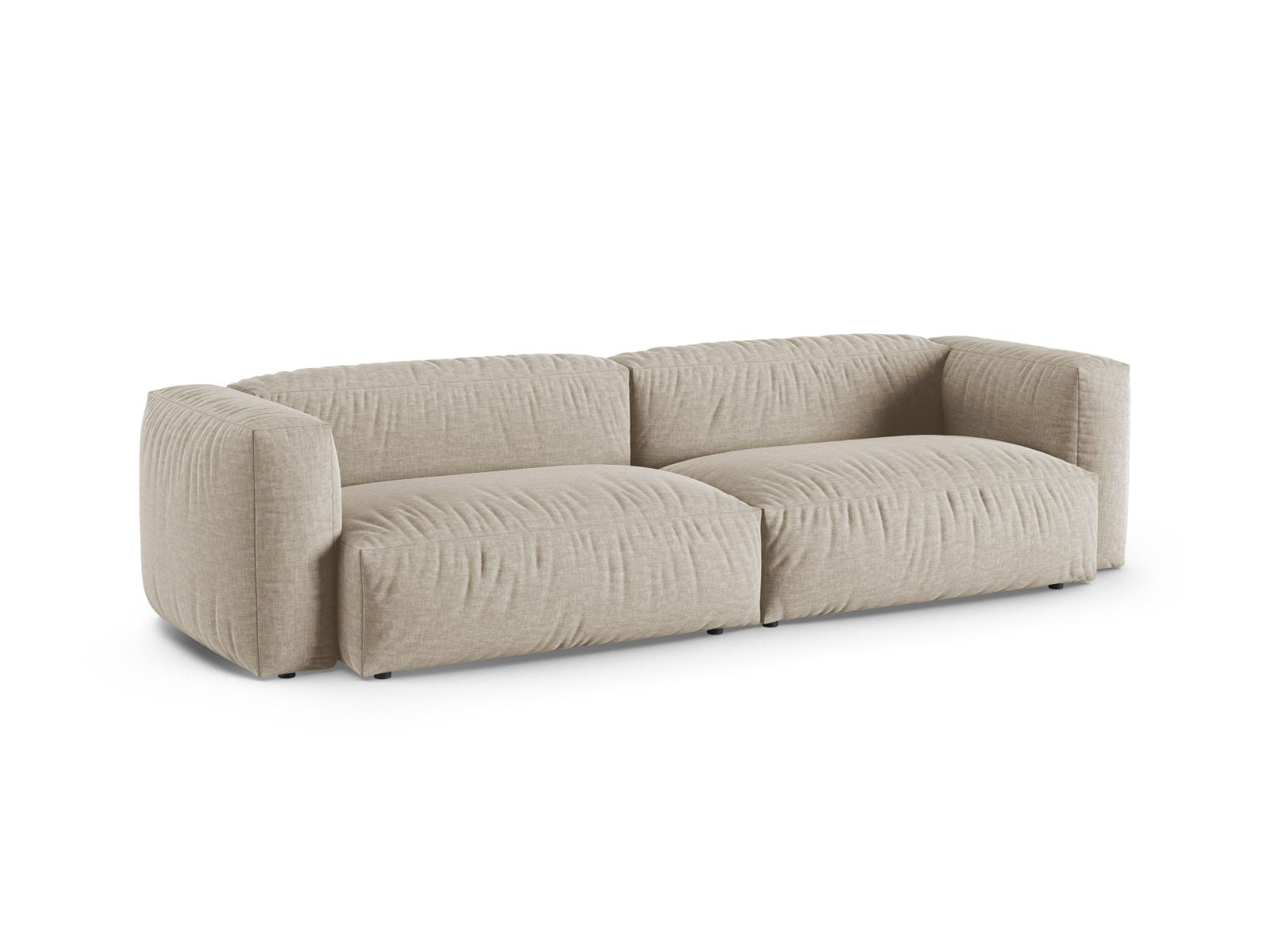 Elegantes 4-Sitzer Sofa XL Martina in hellem Beige, ideal für stilvolle Wohnräume, erhältlich bei KAQTU Design AG.