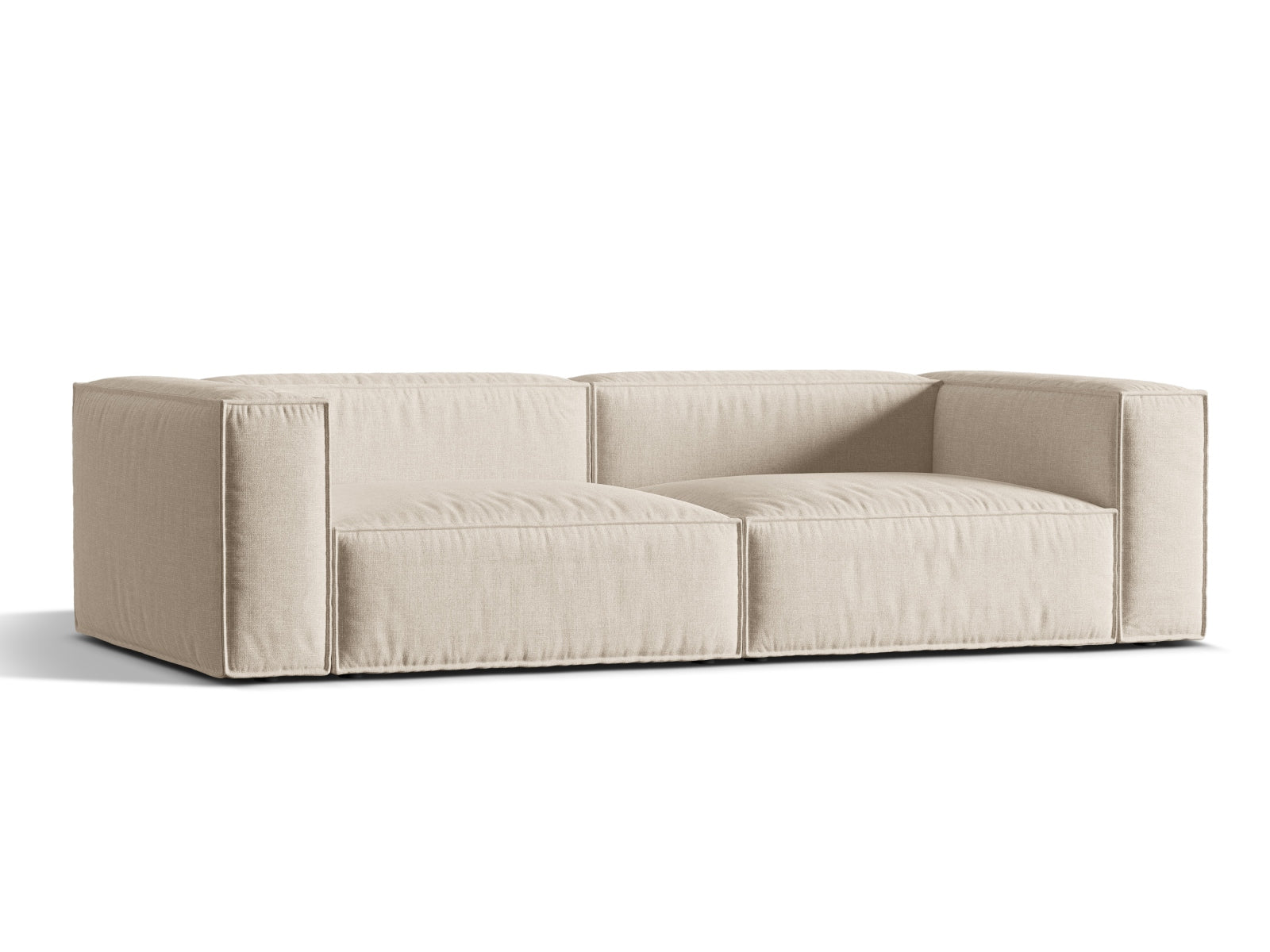 Beige 5-Sitzer Sofa Nuria von Micadoni, stilvolles und modernes Design, ideal für jedes Wohnzimmer, bequem und einladend.