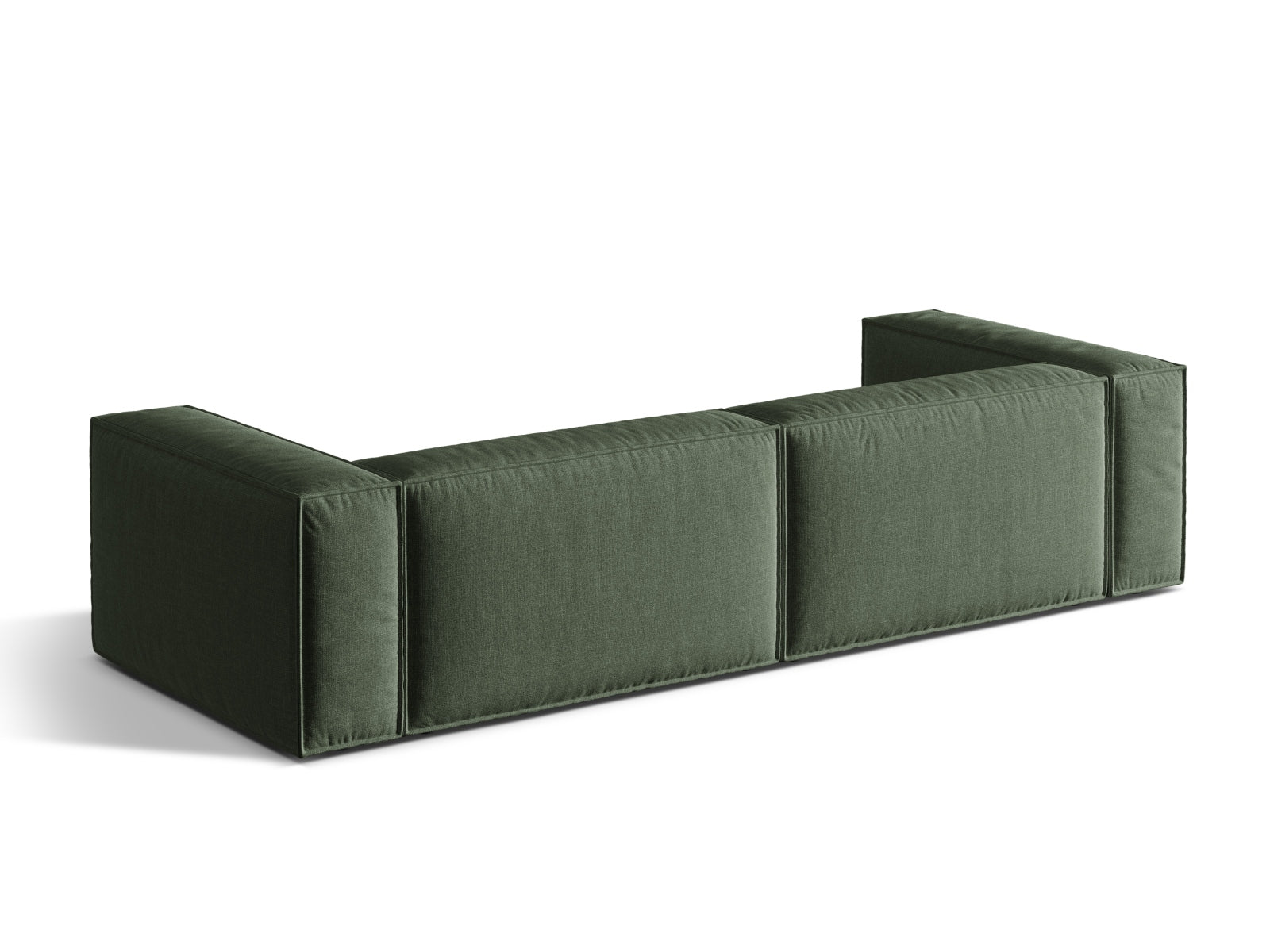 Elegantes 5-Sitzer Sofa Nuria in luxuriösem Moosgrün, ideal für einladende Wohnräume und gesellige Abende, erhältlich bei KAQTU.