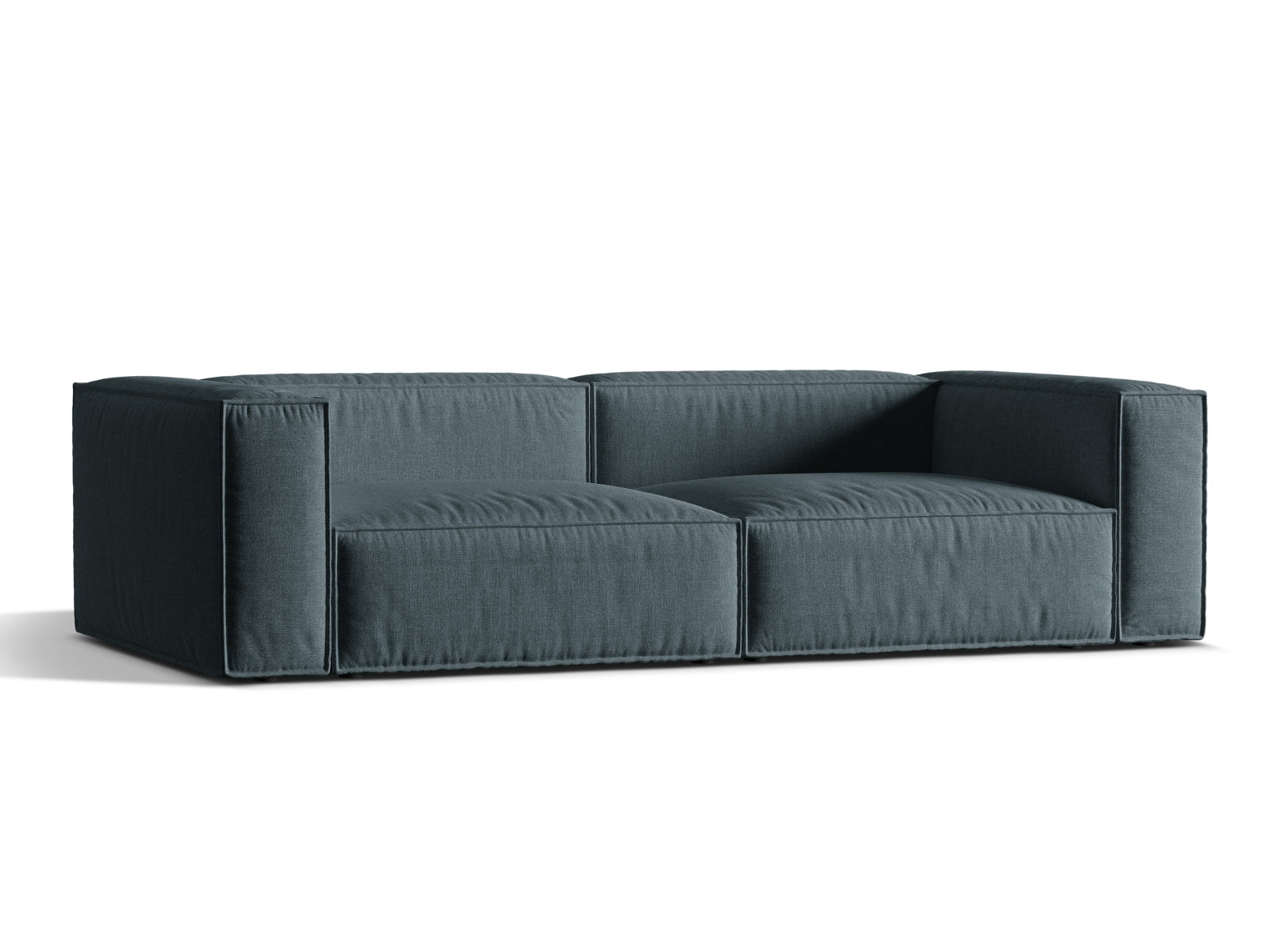Elegantes 5-Sitzer Sofa Nuria in tiefem Petrol, stilvoll und komfortabel, ideal für moderne Wohnräume, erhältlich bei KAQTU Design AG.