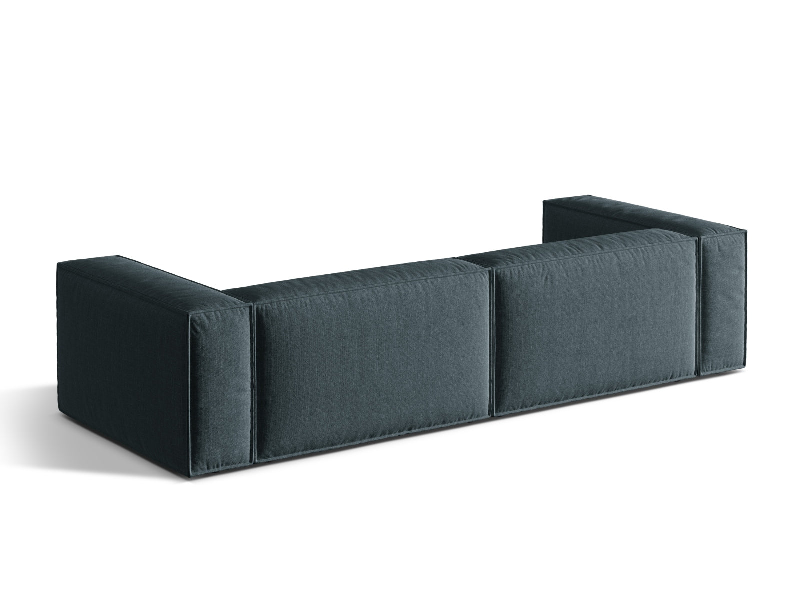 Elegantes 5-Sitzer Sofa Nuria in trendigem Petrol, ideal für gemütliche Abende und stilvolle Einrichtung, vereint Funktionalität und Design.