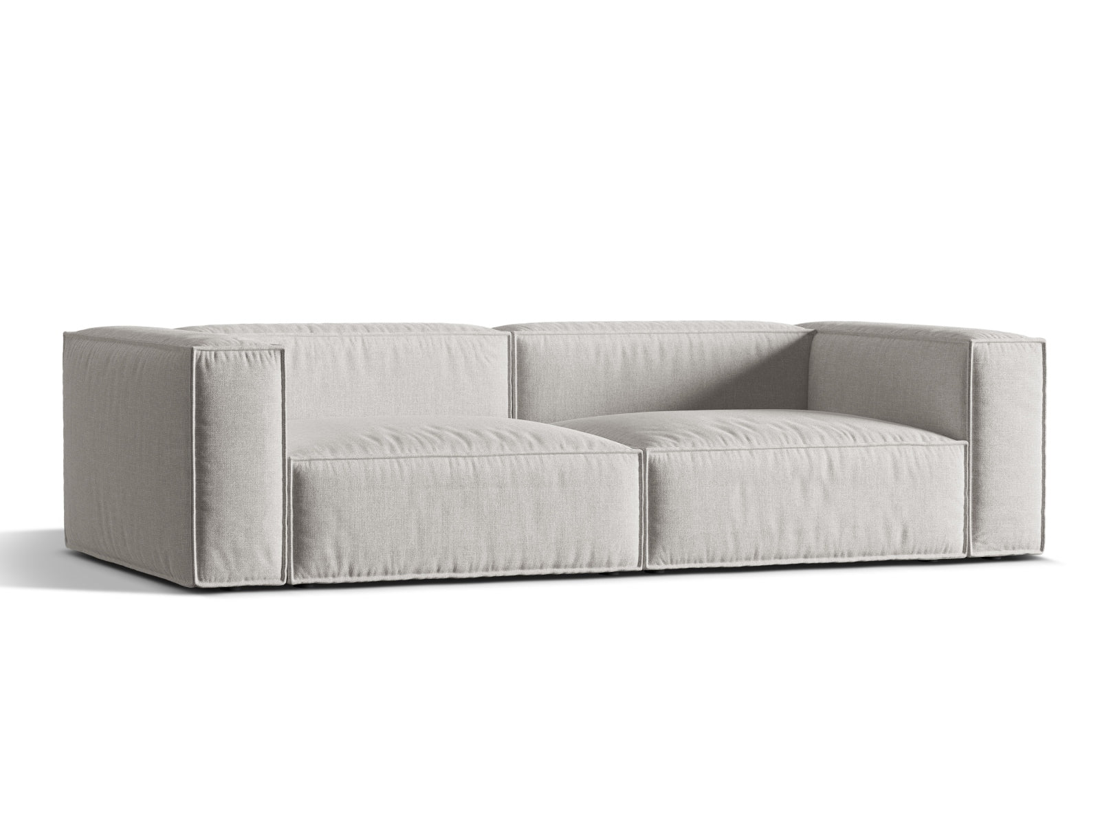 Elegantes 5-Sitzer Sofa Nuria in hellem Grau, ideal für stilvolle Wohnräume. Hochwertige Verarbeitung von Micadoni.