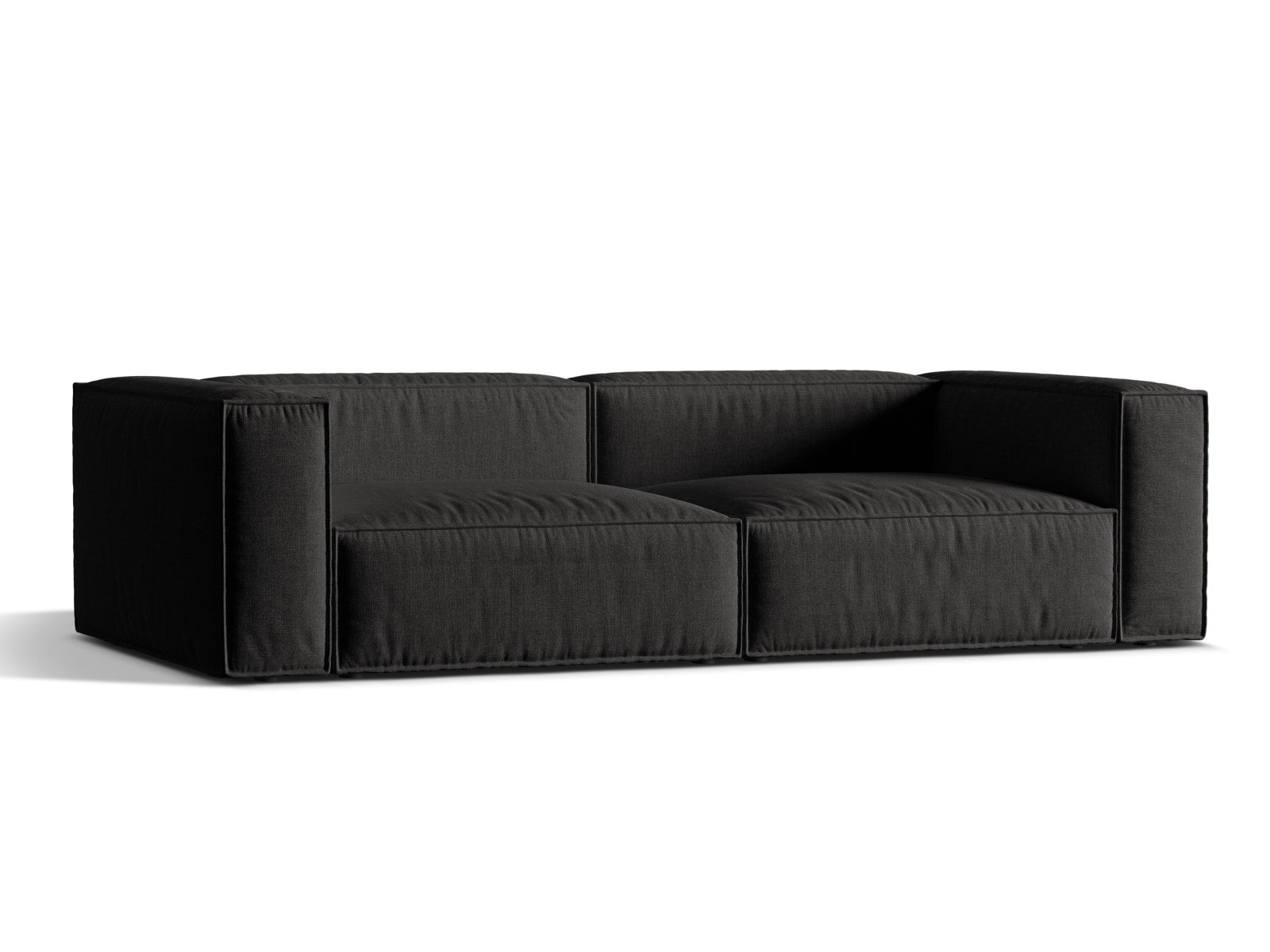 Elegantes 5-Sitzer Sofa Nuria in stilvollem Schwarz, ideal für moderne Wohnräume, erhältlich bei KAQTU Design AG.