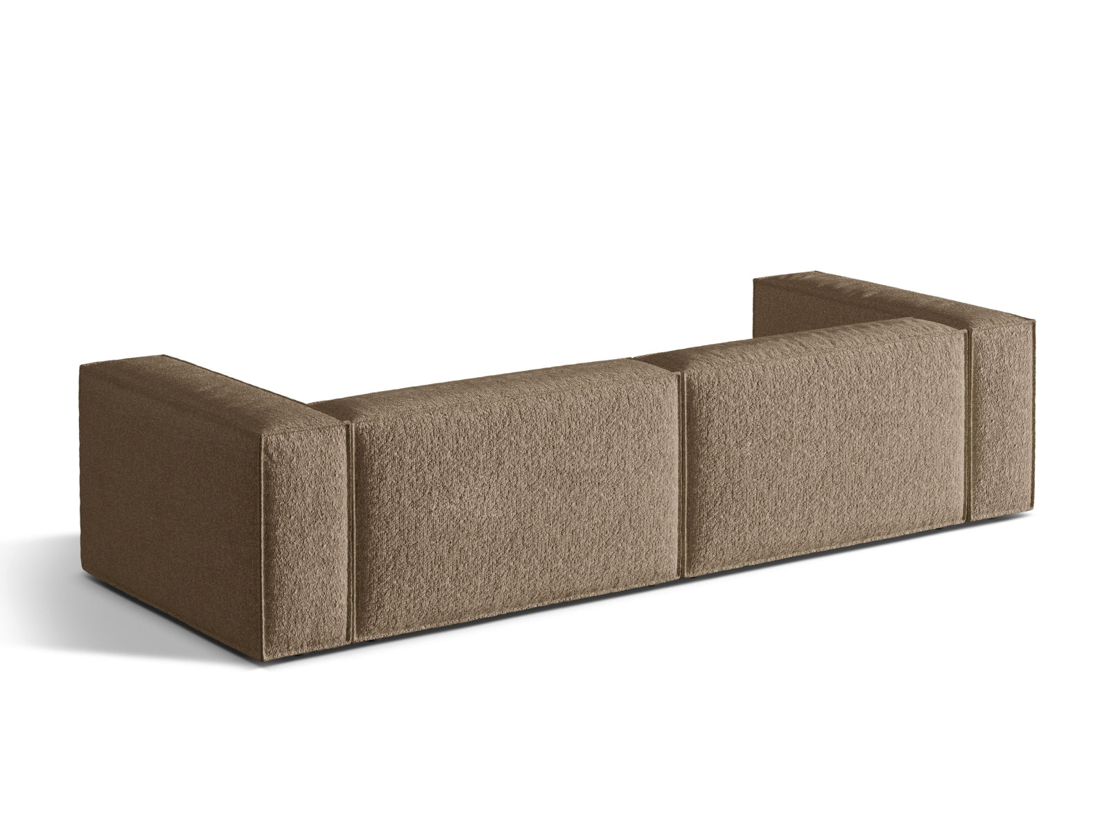 Modernes Nuria 5-Sitzer Sofa in sanftem Cappuccino, perfekt für gemütliche Wohnzimmer und stilvolle Einrichtung. Erhältlich bei Micadoni.