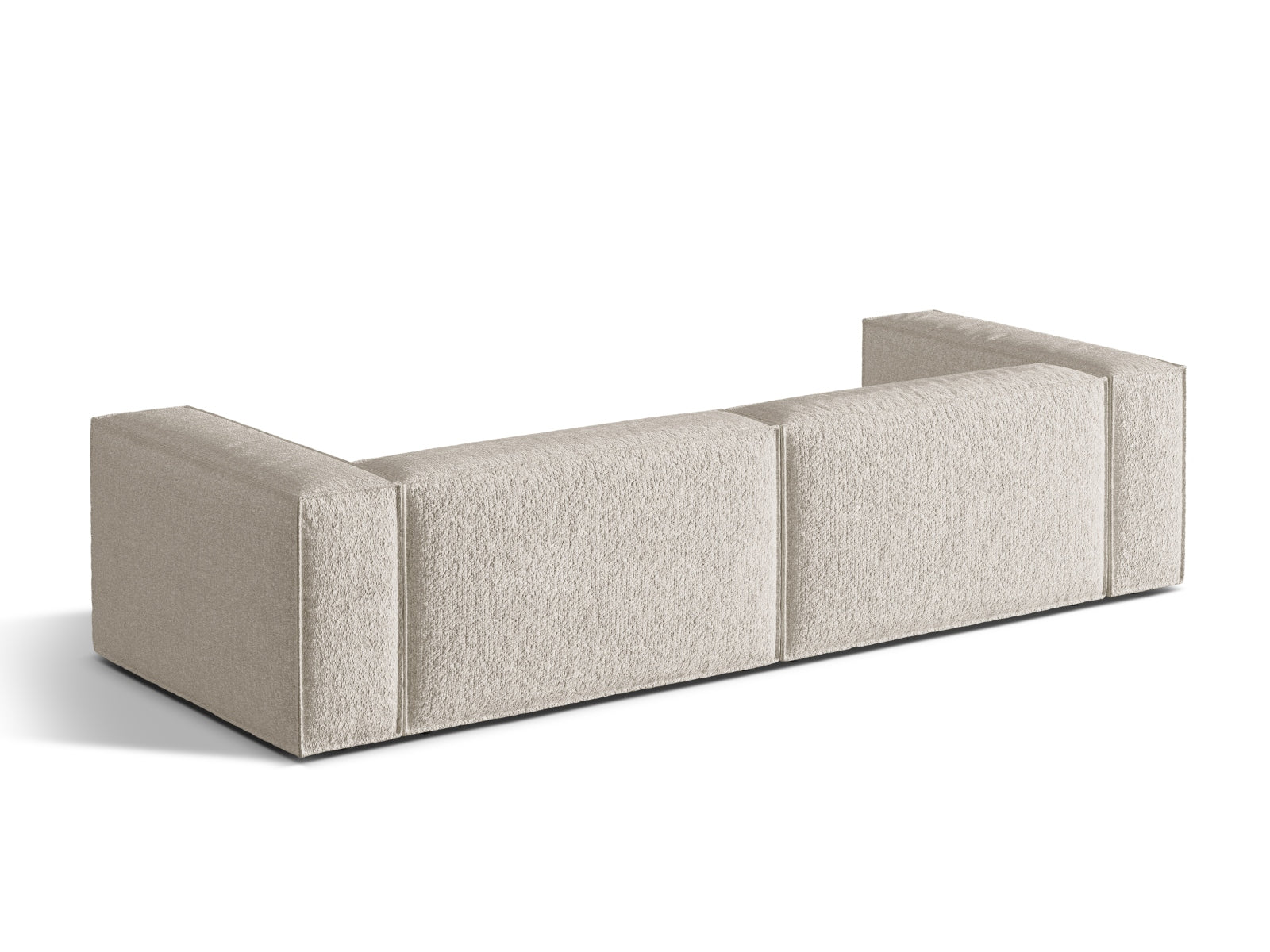 Beige Nuria Sofa mit 5 Sitzplätzen, perfekt für stilvolle Wohnzimmer. Hochwertige Materialien und modernes Design von Micadoni.