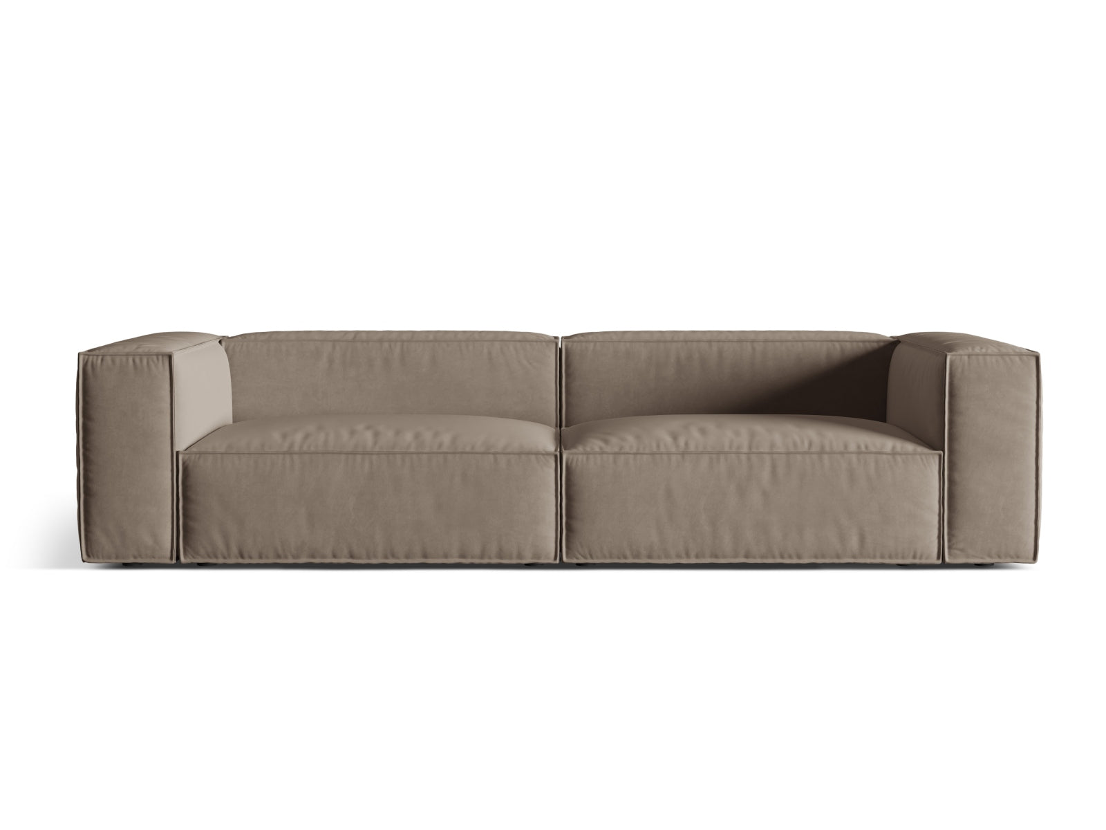 Nuria Velour Sofa 5 Sitzer in Warm grey präsentiert im Onlineshop von KAQTU Design AG. 5er Sofa ist von Micadoni