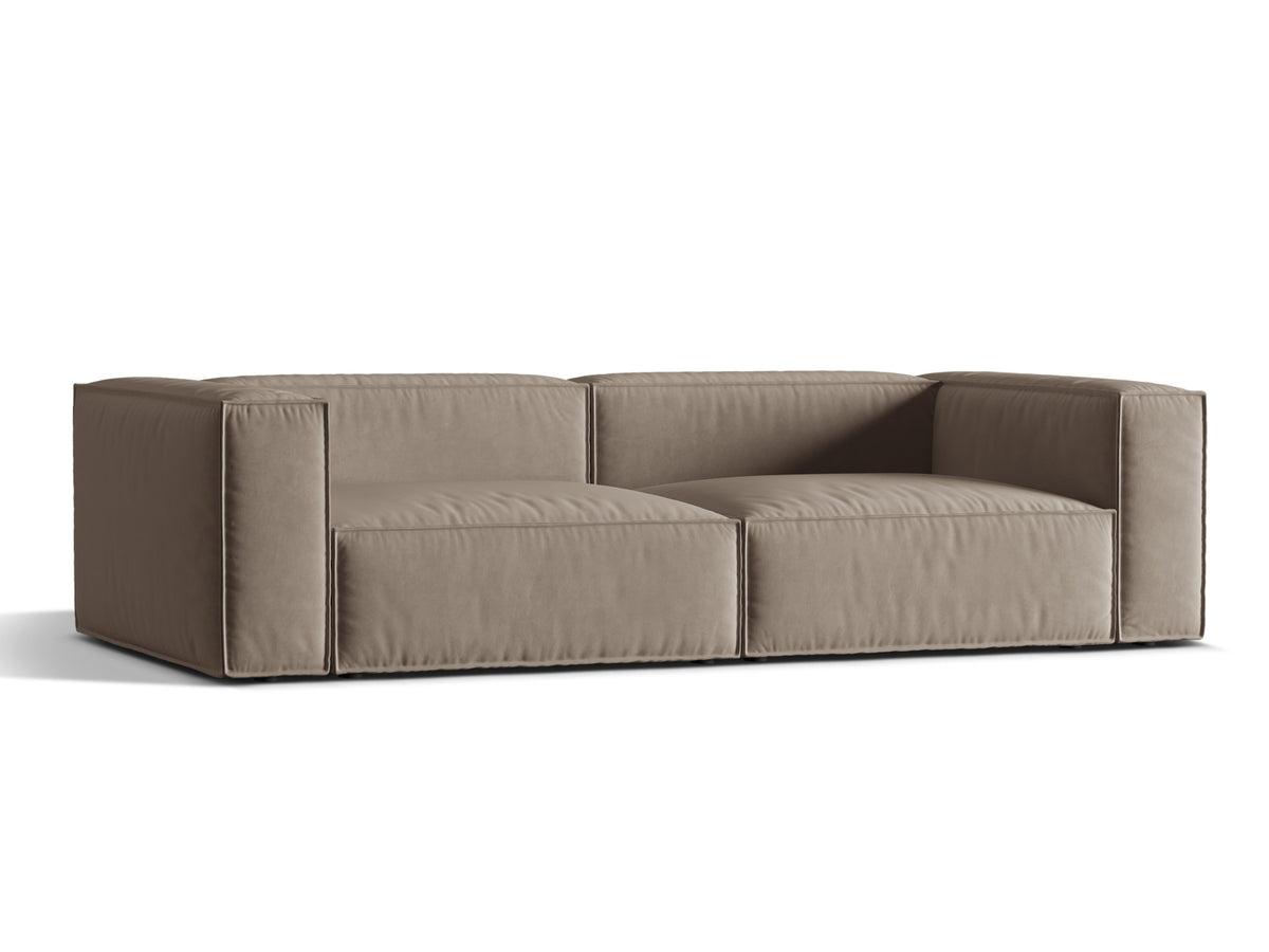 Nuria Velour Sofa 5 Sitzer in Warm grey-Paris präsentiert im Onlineshop von KAQTU Design AG. 5er Sofa ist von Micadoni