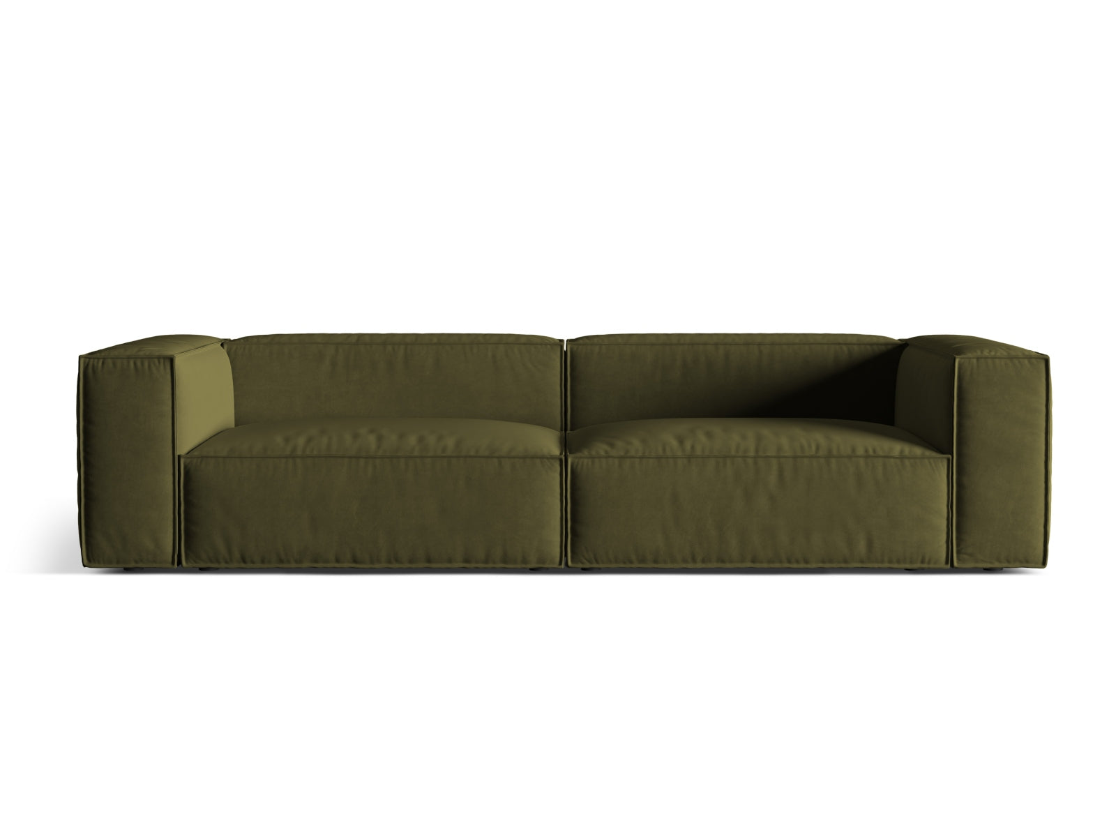 Nuria Velour Sofa 5 Sitzer in Moss Green Melange präsentiert im Onlineshop von KAQTU Design AG. 5er Sofa ist von Micadoni