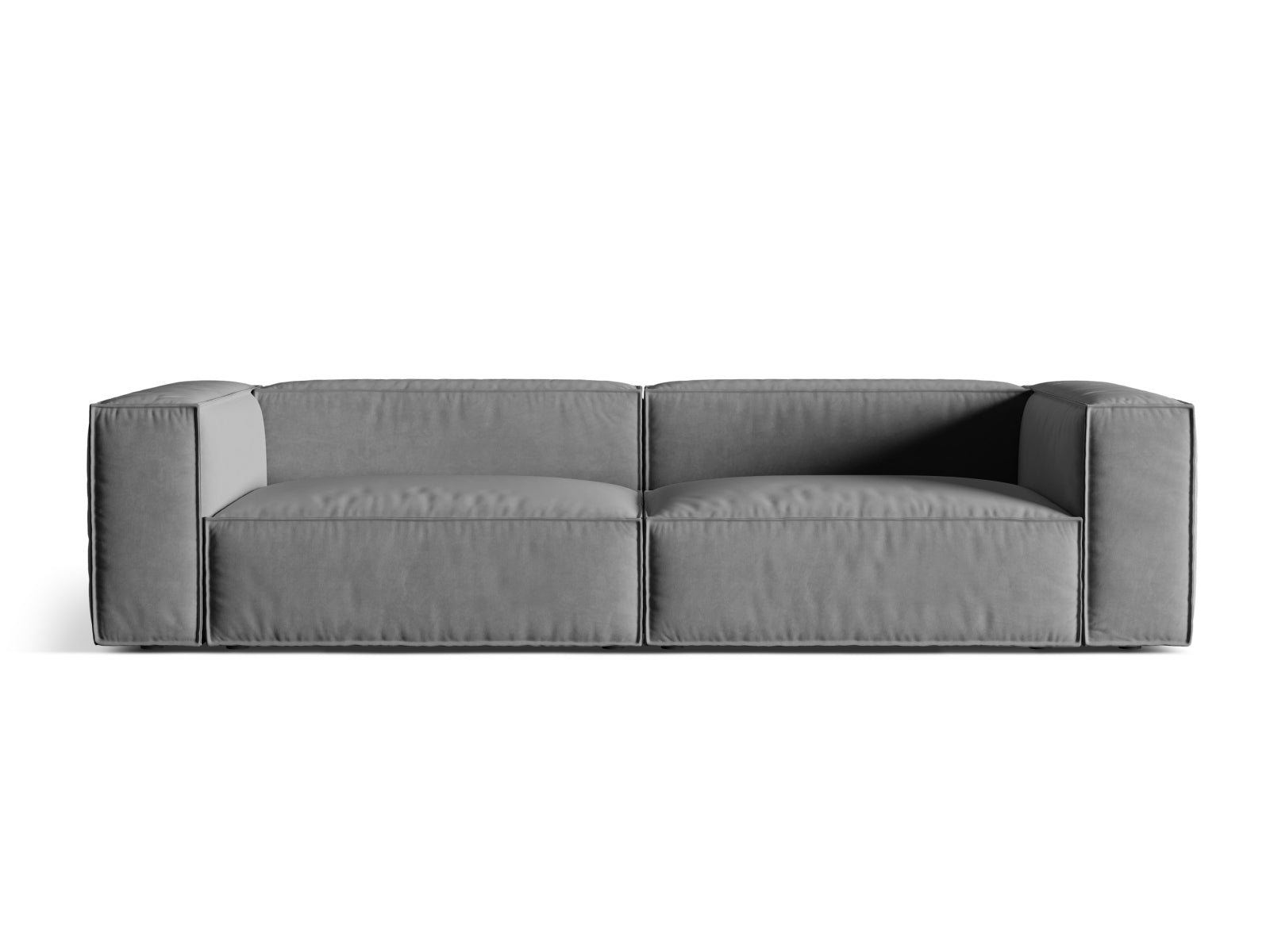 Nuria Velour Sofa 5 Sitzer in Grey präsentiert im Onlineshop von KAQTU Design AG. 5er Sofa ist von Micadoni