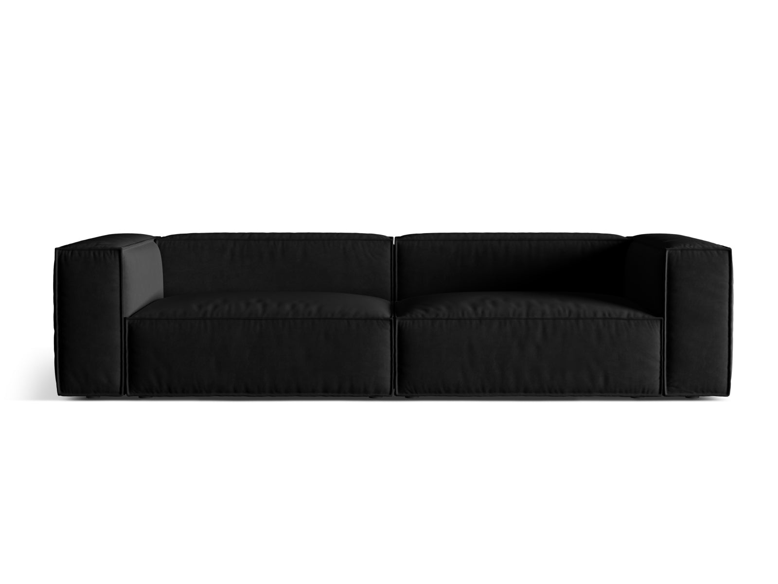 Nuria Velour Sofa 5 Sitzer in Black-Paris präsentiert im Onlineshop von KAQTU Design AG. 5er Sofa ist von Micadoni