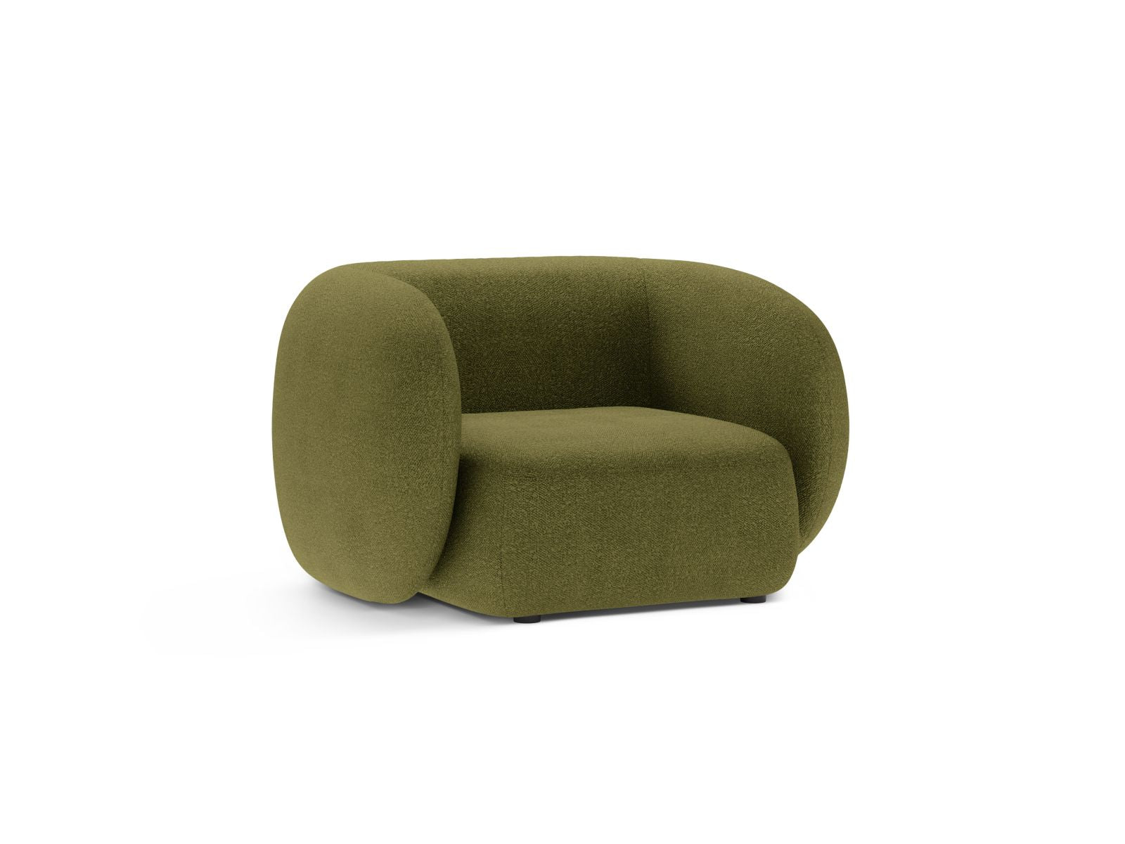 Eleganter Sessel Kate in dunklem Olivgrün von Micadoni, ideal für stilvolle Wohnräume und gemütliche Entspannung.