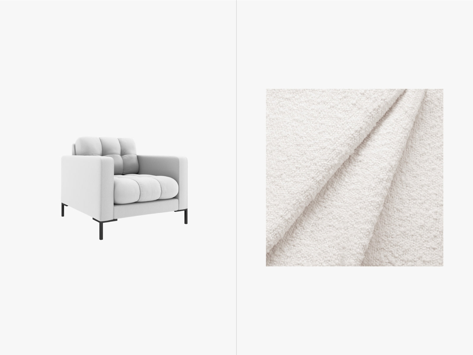 Mamaia Sessel 1 Sitz in White/Schwarz-Baloo präsentiert im Onlineshop von KAQTU Design AG. Sessel ist von Micadoni