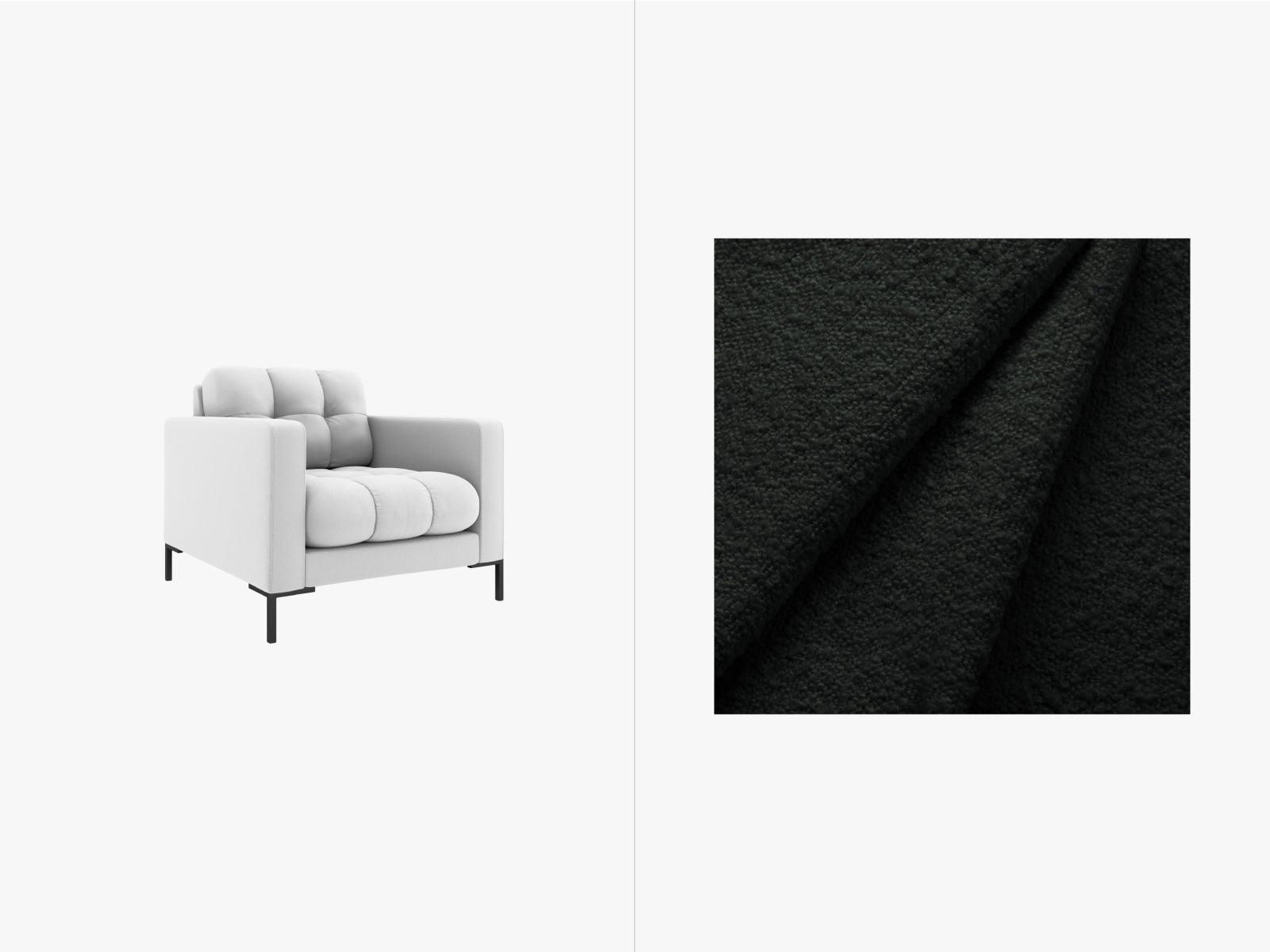 Mamaia Sessel 1 Sitz in Black/Schwarz-Baloo präsentiert im Onlineshop von KAQTU Design AG. Sessel ist von Micadoni