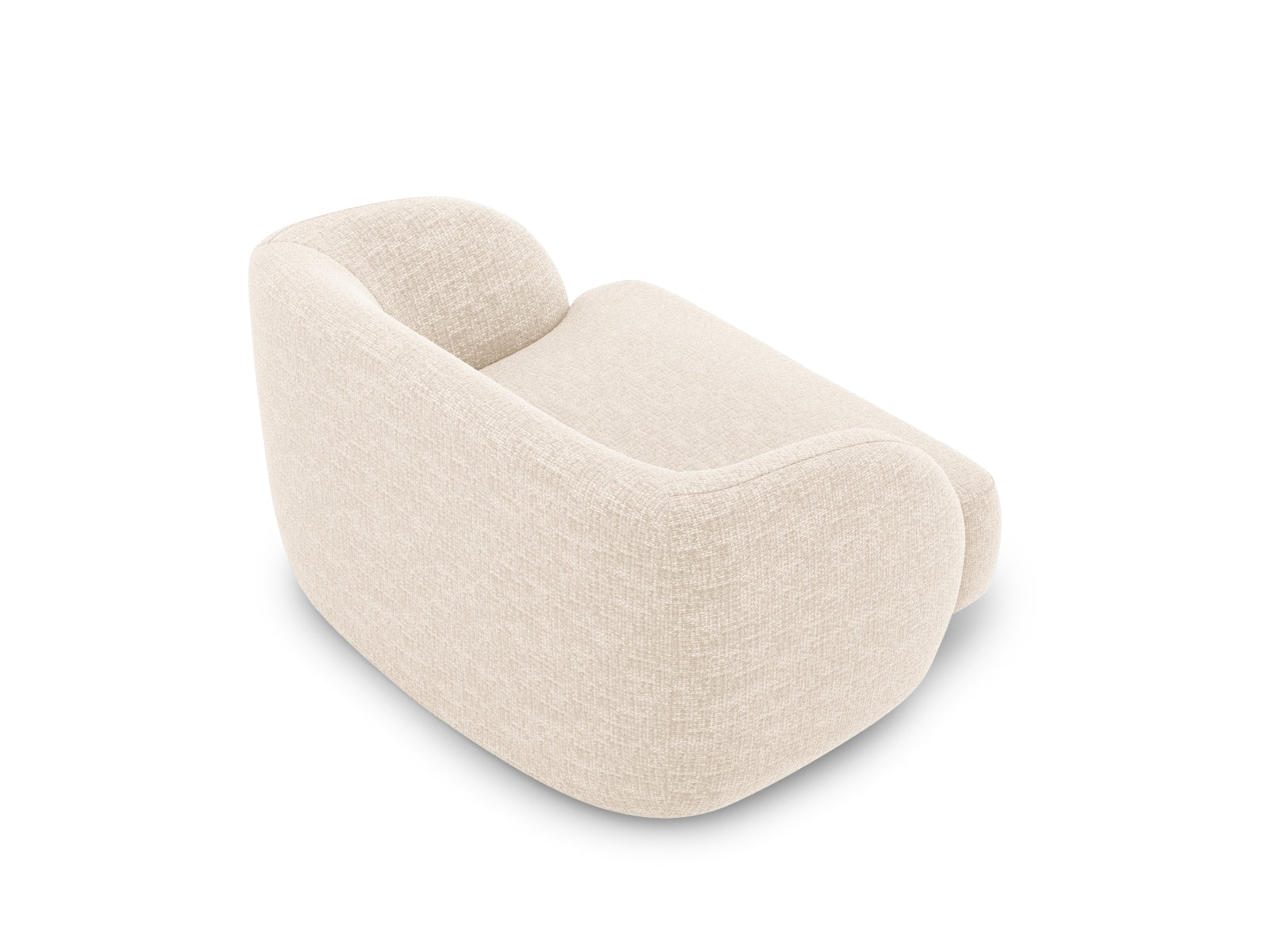 Moderner Miley Sessel in sanftem Beige von Micadoni, perfekt für gemütliche Ecken. Hochwertige Verarbeitung und ansprechende Form.